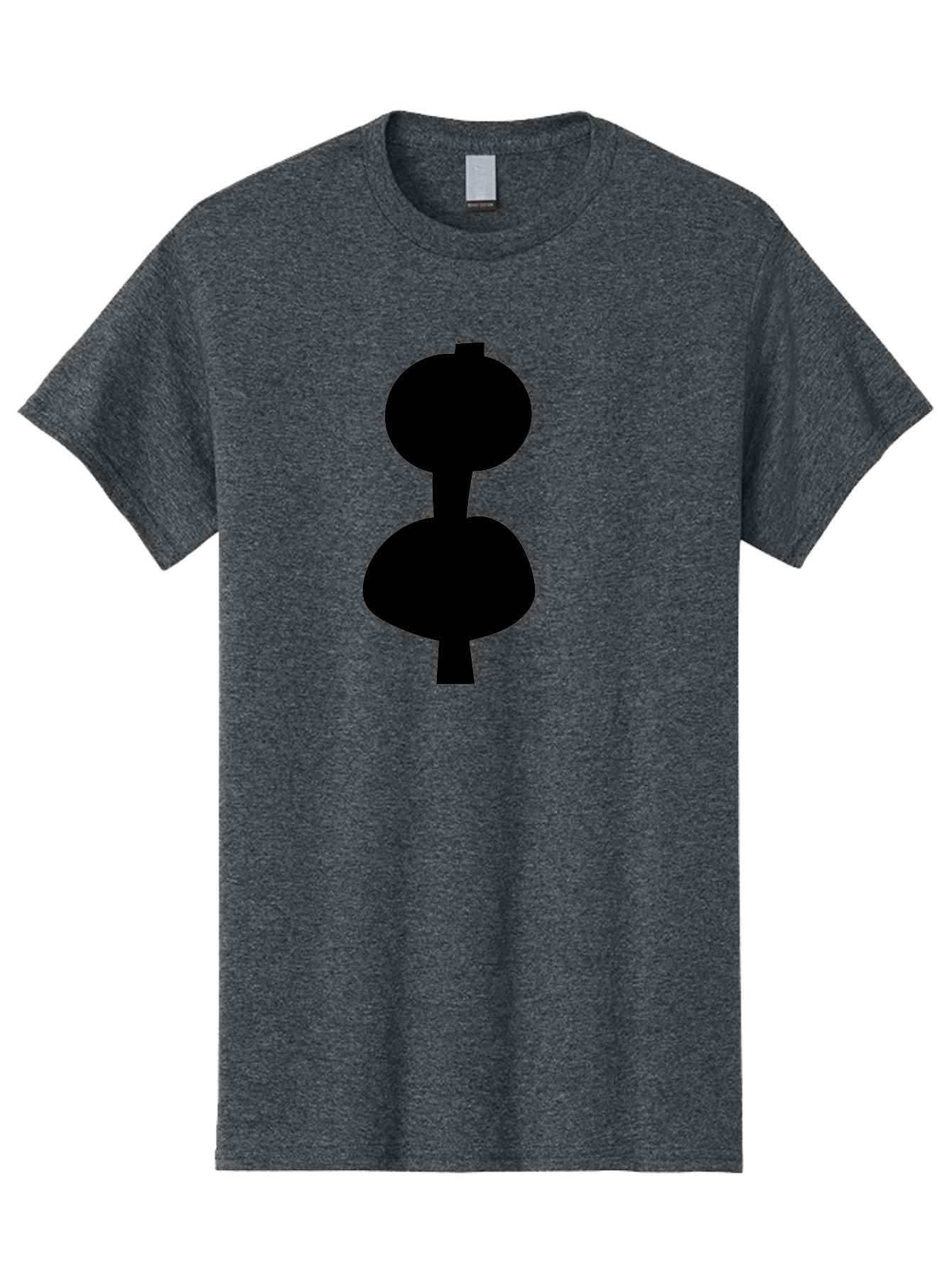 Hourglass Men'S Graphic Tee, 100% Cotton, Comfortable Casual Summer Wear, Machine Washable, Dumbbell Icon, Fitness Symbol, Gym Equipment, Workout Tool, Exercise Accessory, Physical Fitness, Bodybuilding -  Aaa437
