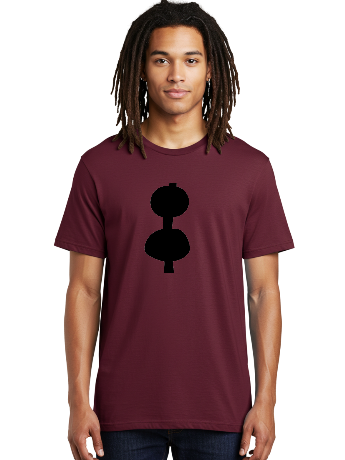 Hourglass Men'S Graphic Tee, 100% Cotton, Comfortable Casual Summer Wear, Machine Washable, Dumbbell Icon, Fitness Symbol, Gym Equipment, Workout Tool, Exercise Accessory, Physical Fitness, Bodybuilding -  Aaa437