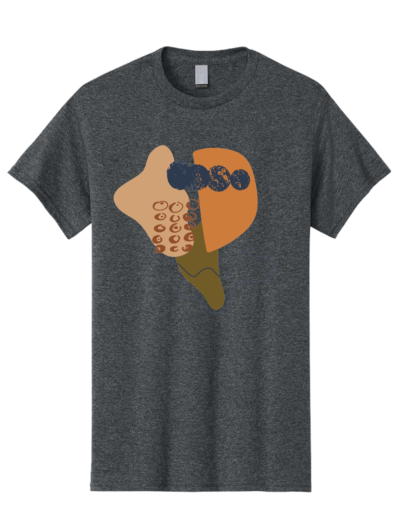 Ice-Cream-Cone Men'S Graphic Tee, 100% Cotton, Comfortable Casual Summer Wear, Machine Washable, Ice Cream Cone, Abstract Design, Modern Art, Colorful Treat, Creative Expression, Unique Illustration, Sweet Delight, Artistic Creativity -  Aaa438