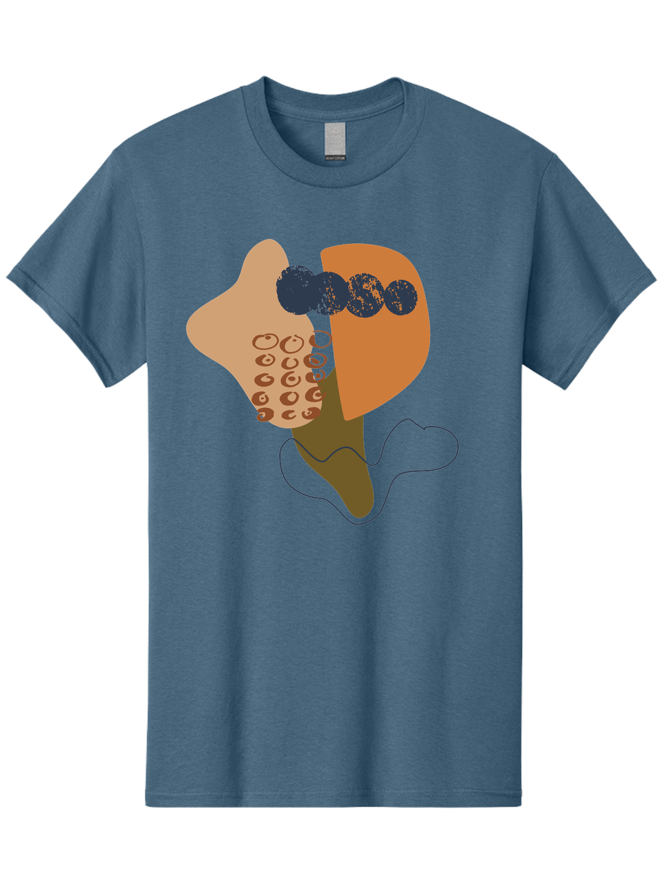 Ice-Cream-Cone Men'S Graphic Tee, 100% Cotton, Comfortable Casual Summer Wear, Machine Washable, Ice Cream Cone, Abstract Design, Modern Art, Colorful Treat, Creative Expression, Unique Illustration, Sweet Delight, Artistic Creativity -  Aaa438