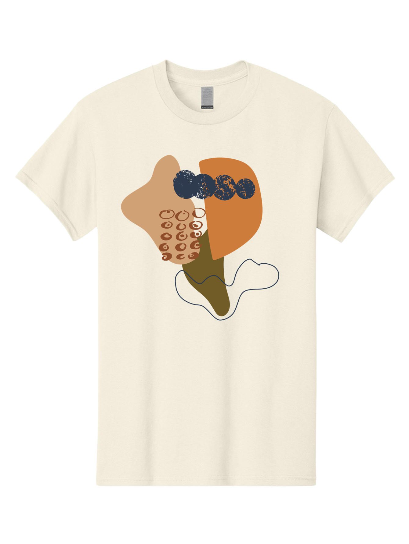 Ice-Cream-Cone Men'S Graphic Tee, 100% Cotton, Comfortable Casual Summer Wear, Machine Washable, Ice Cream Cone, Abstract Design, Modern Art, Colorful Treat, Creative Expression, Unique Illustration, Sweet Delight, Artistic Creativity -  Aaa438