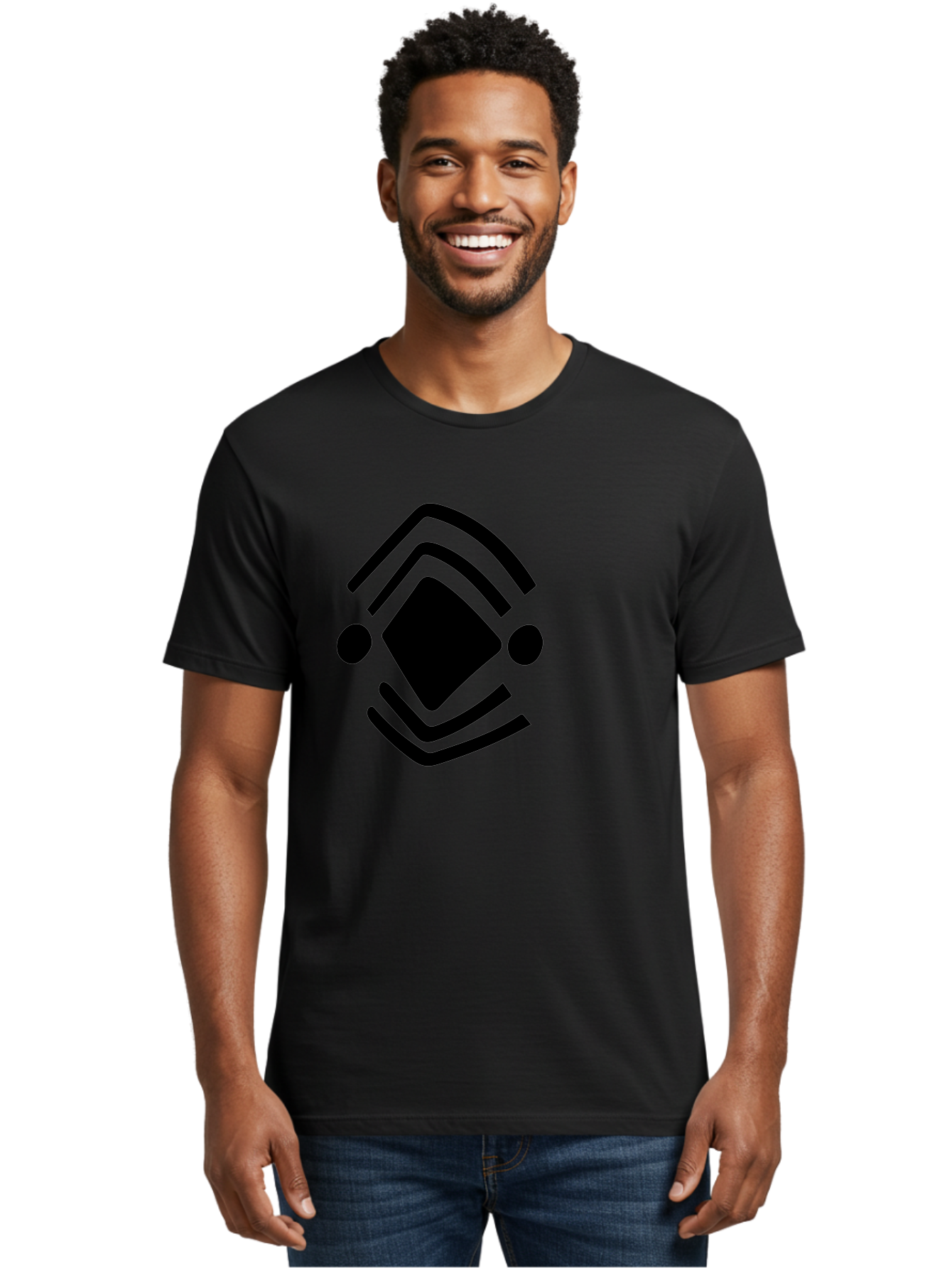 Krita-Logo Men'S Graphic Tee, 100% Cotton, Comfortable Casual Summer Wear, Machine Washable, Diamond Shape, Abstract Logo, Minimalist Design, Simple Shapes, Modern Icon, Geometric Pattern, Stylized Graphic -  Aaa441