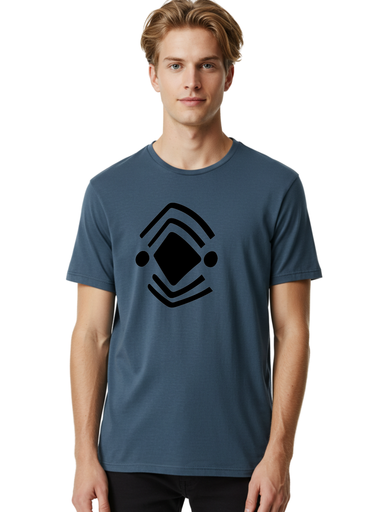 Krita-Logo Men'S Graphic Tee, 100% Cotton, Comfortable Casual Summer Wear, Machine Washable, Diamond Shape, Abstract Logo, Minimalist Design, Simple Shapes, Modern Icon, Geometric Pattern, Stylized Graphic -  Aaa441