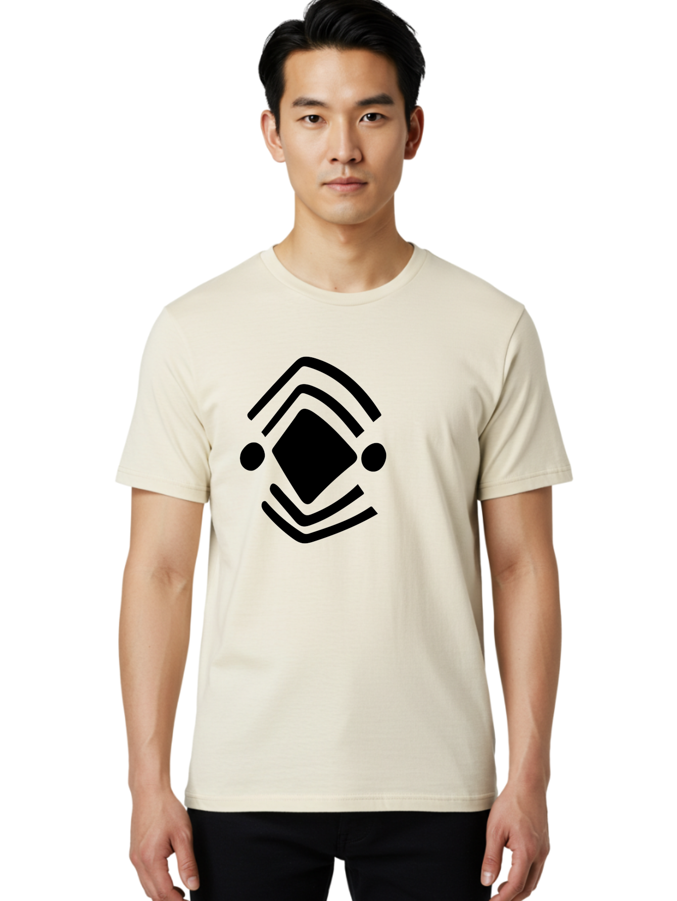 Krita-Logo Men'S Graphic Tee, 100% Cotton, Comfortable Casual Summer Wear, Machine Washable, Diamond Shape, Abstract Logo, Minimalist Design, Simple Shapes, Modern Icon, Geometric Pattern, Stylized Graphic -  Aaa441