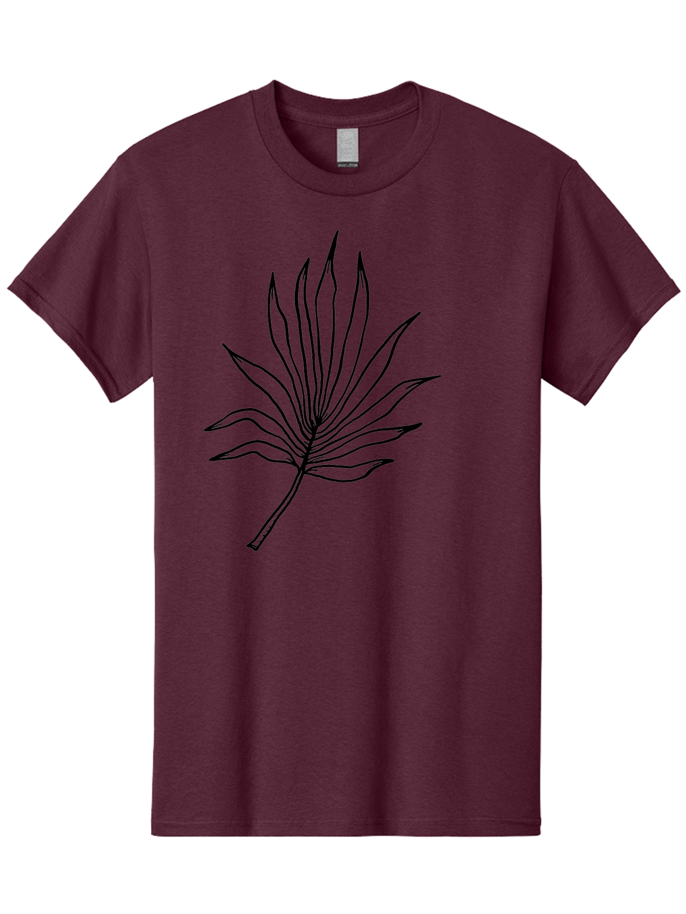 Leaf-1 Men'S Graphic Tee, 100% Cotton, Comfortable Casual Summer Wear, Machine Washable, Marijuana Leaf, Cannabis Symbol, Black Outline, Simple Design, Minimalist Art, Leaf Illustration, Pot Leaf, Cannabis Leaf Art, Weed Symbol, -  Aaa442