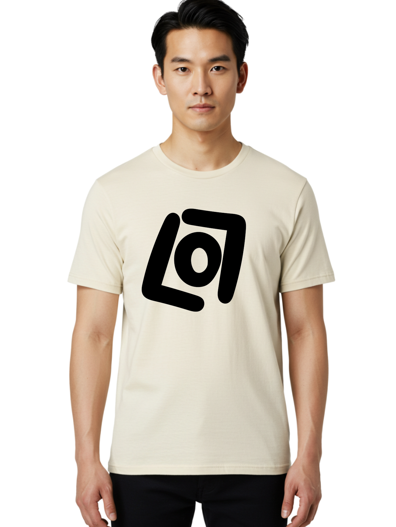 Lo7 Men'S Graphic Tee, 100% Cotton, Comfortable Casual Summer Wear, Machine Washable, Stylized Logo, Modern Design, Abstract Shapes, Geometric Pattern, Minimalist Art, Bold Lines, Unique Typography -  Aaa460