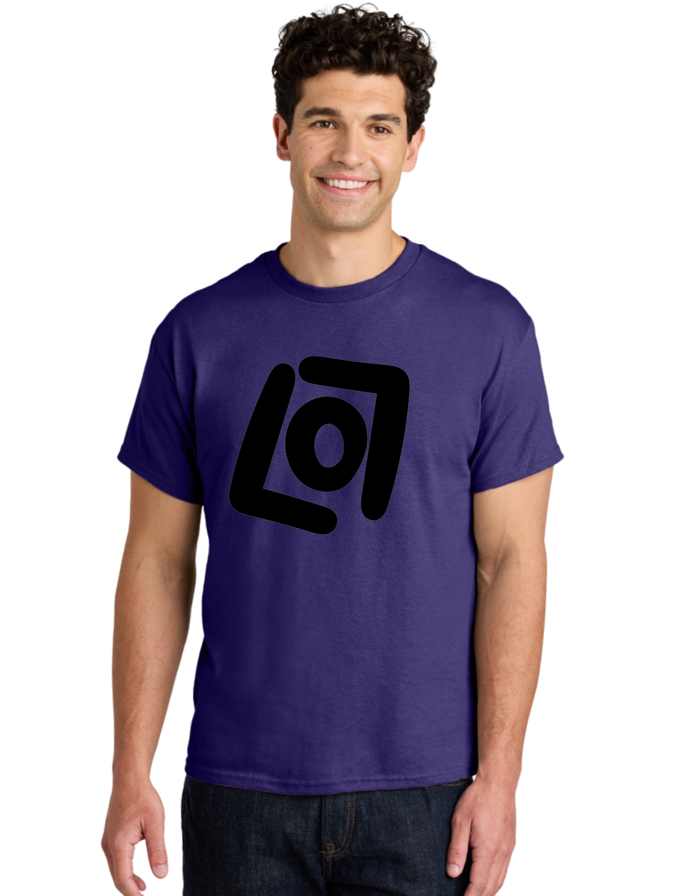 Lo7 Men'S Graphic Tee, 100% Cotton, Comfortable Casual Summer Wear, Machine Washable, Stylized Logo, Modern Design, Abstract Shapes, Geometric Pattern, Minimalist Art, Bold Lines, Unique Typography -  Aaa460
