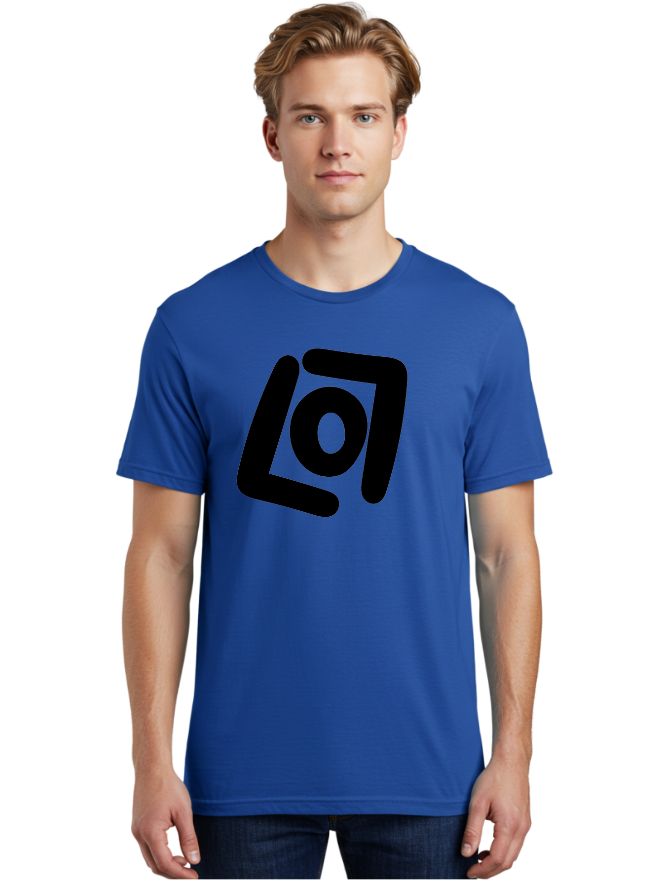 Lo7 Men'S Graphic Tee, 100% Cotton, Comfortable Casual Summer Wear, Machine Washable, Stylized Logo, Modern Design, Abstract Shapes, Geometric Pattern, Minimalist Art, Bold Lines, Unique Typography -  Aaa460
