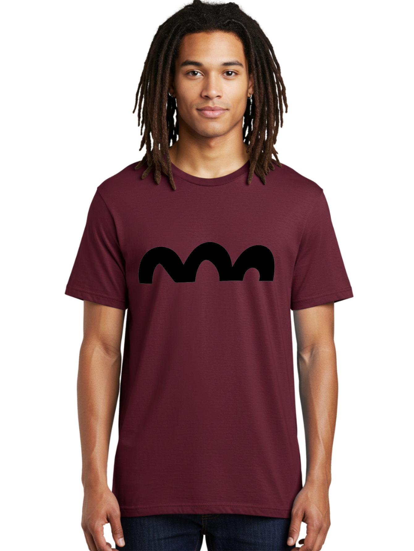 Mastodon-Logo Men'S Graphic Tee, 100% Cotton, Comfortable Casual Summer Wear, Machine Washable, Mastodon Logo, Black Logo, Stylized Letter M, Simple Design, Bold Typography, Social Media Icon -  Aaa462