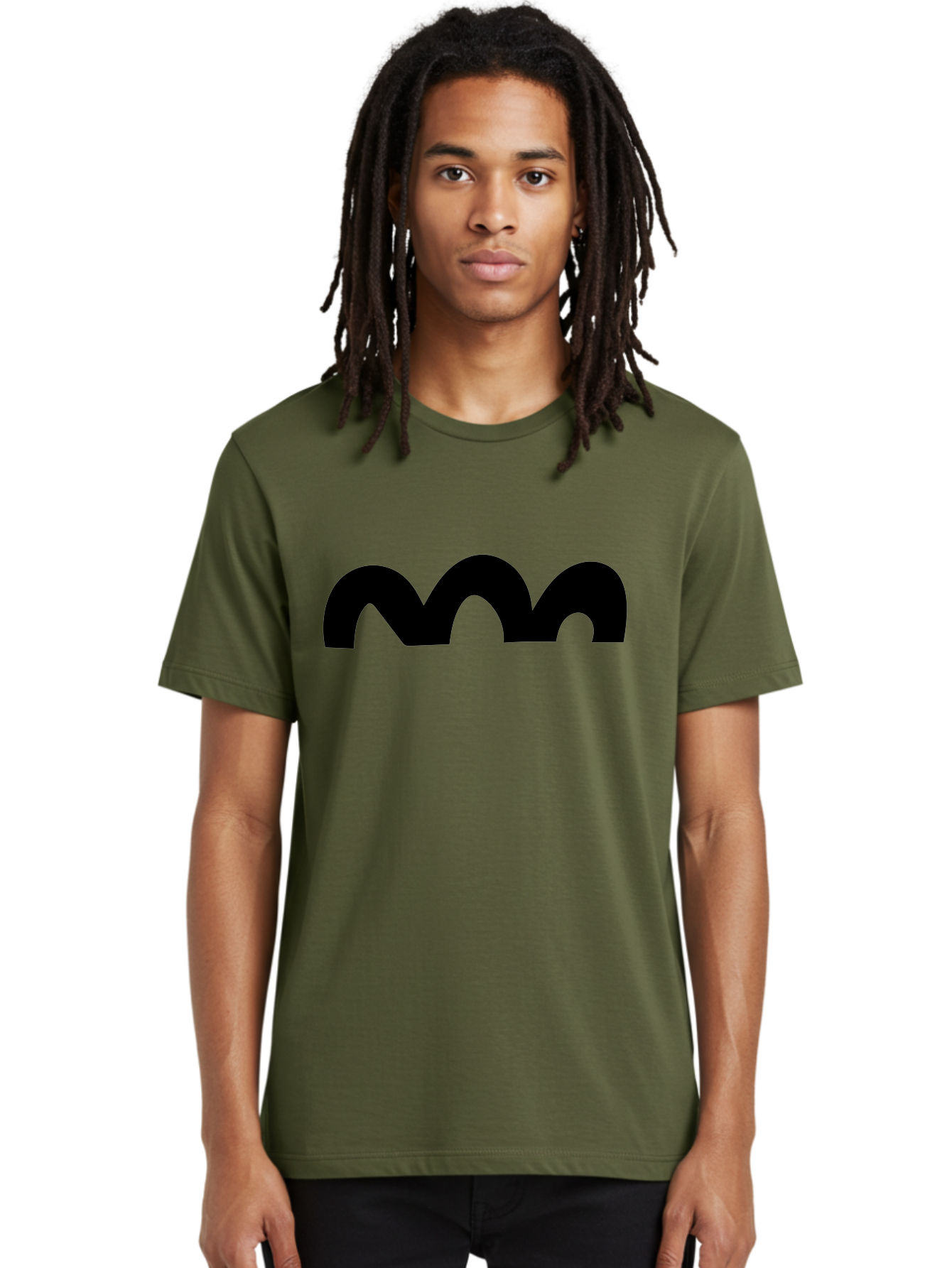 Mastodon-Logo Men'S Graphic Tee, 100% Cotton, Comfortable Casual Summer Wear, Machine Washable, Mastodon Logo, Black Logo, Stylized Letter M, Simple Design, Bold Typography, Social Media Icon -  Aaa462
