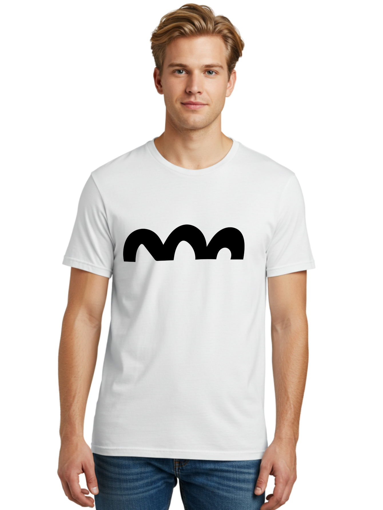 Mastodon-Logo Men'S Graphic Tee, 100% Cotton, Comfortable Casual Summer Wear, Machine Washable, Mastodon Logo, Black Logo, Stylized Letter M, Simple Design, Bold Typography, Social Media Icon -  Aaa462