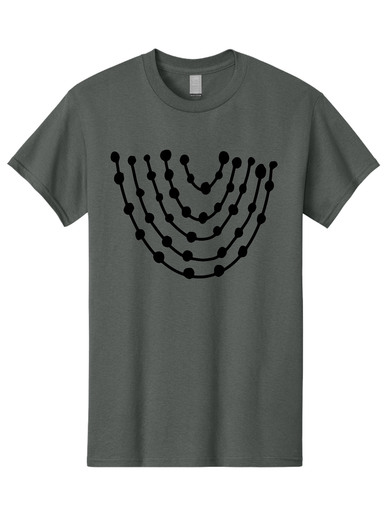 Menorah Men'S Graphic Tee, 100% Cotton, Comfortable Casual Summer Wear, Machine Washable, Menorah Illustration, Seven-Branched Candelabrum, Jewish Symbol, Black Graphic, Hanukkah, Faith, Tradition, Culture, Celebration -  Aaa463