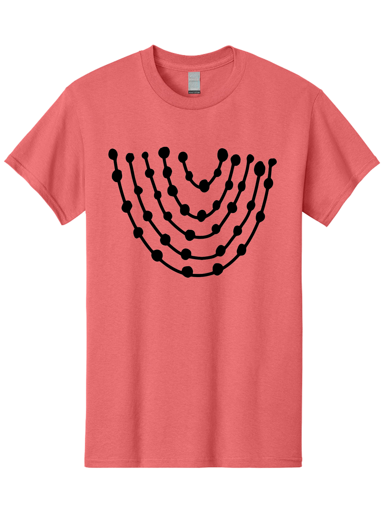 Menorah Men'S Graphic Tee, 100% Cotton, Comfortable Casual Summer Wear, Machine Washable, Menorah Illustration, Seven-Branched Candelabrum, Jewish Symbol, Black Graphic, Hanukkah, Faith, Tradition, Culture, Celebration -  Aaa463