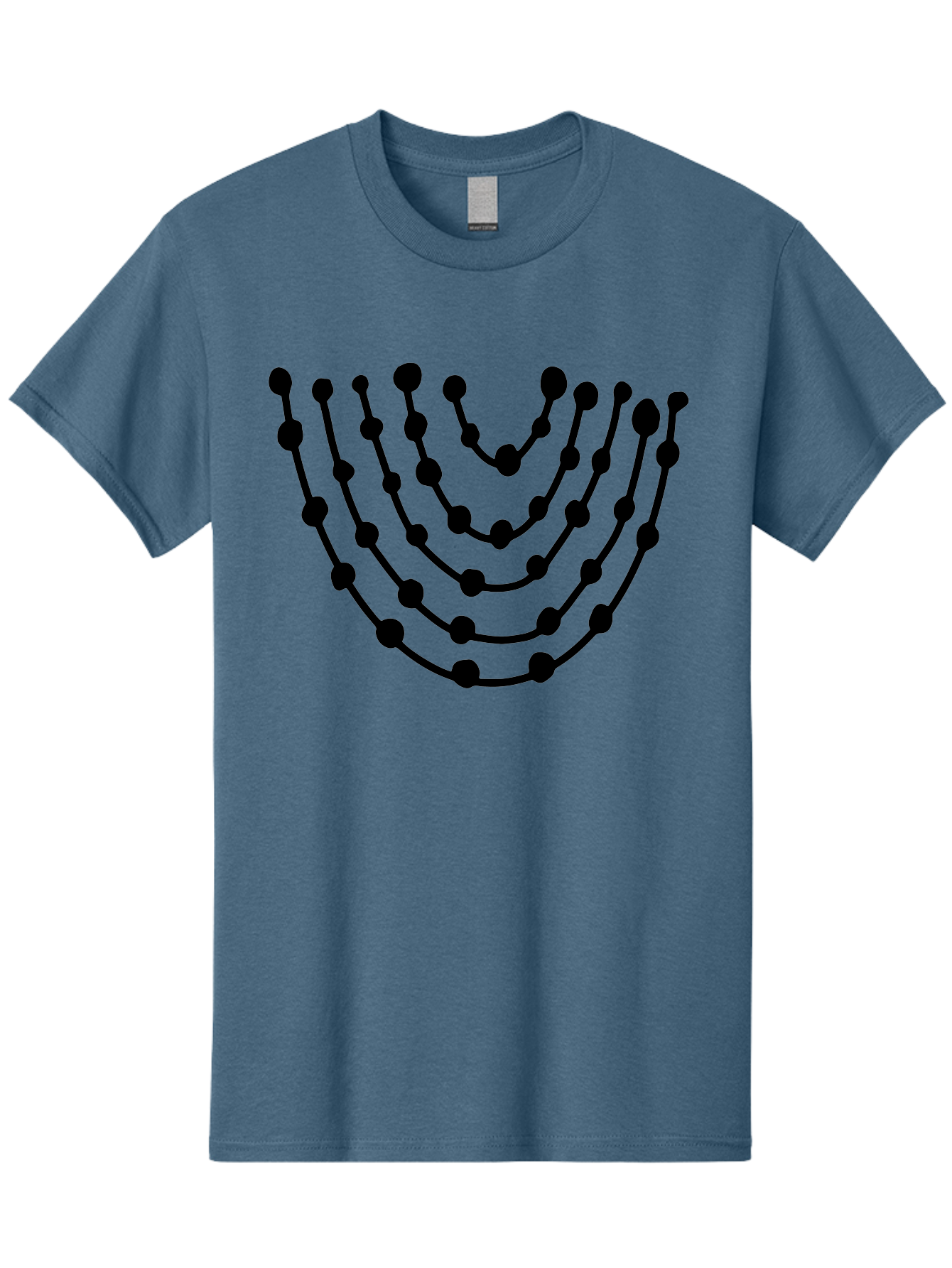 Menorah Men'S Graphic Tee, 100% Cotton, Comfortable Casual Summer Wear, Machine Washable, Menorah Illustration, Seven-Branched Candelabrum, Jewish Symbol, Black Graphic, Hanukkah, Faith, Tradition, Culture, Celebration -  Aaa463