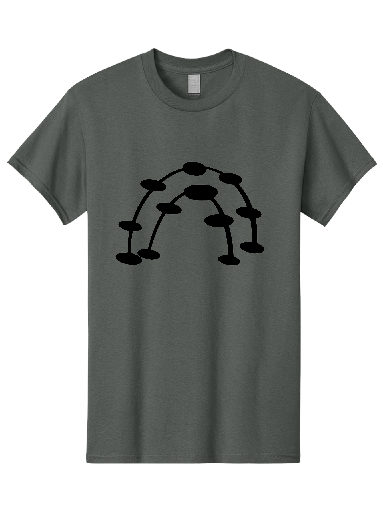 Molecule-Structure Men'S Graphic Tee, 100% Cotton, Comfortable Casual Summer Wear, Machine Washable, Network Diagram, Interconnected Nodes, Abstract Design, Futuristic Illustration, Digital Connectivity, Complex Network, Node Connections, -  Aaa465