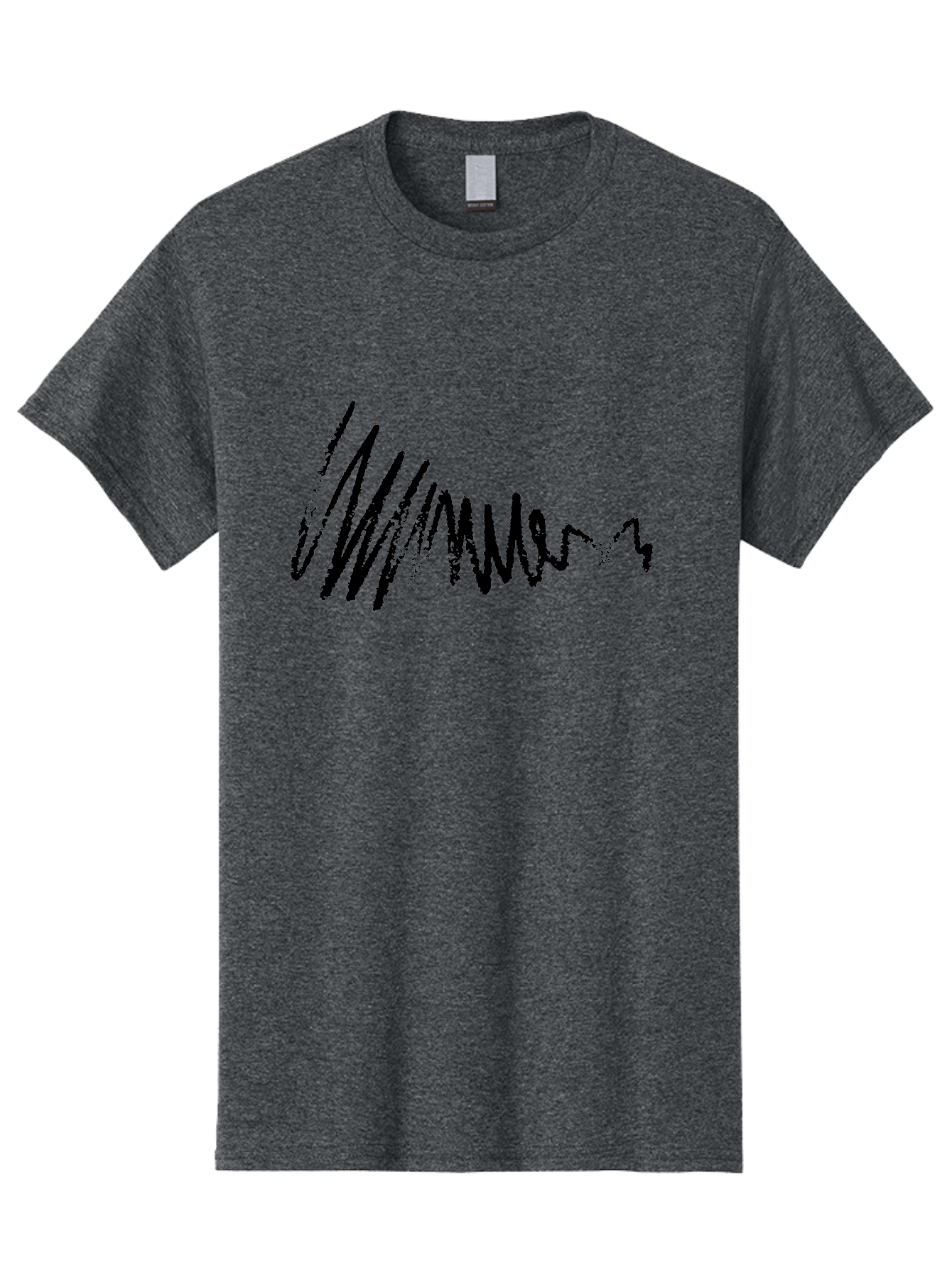 Mummer Men'S Graphic Tee, 100% Cotton, Comfortable Casual Summer Wear, Machine Washable, Black Scribble, Handwriting, Cursive Text, Abstract Design, Creative Typography, Mummer Word, Dynamic Lines, Artistic Expression -  Aaa470