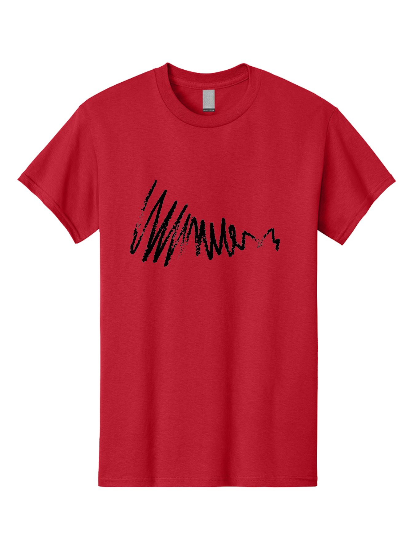 Mummer Men'S Graphic Tee, 100% Cotton, Comfortable Casual Summer Wear, Machine Washable, Black Scribble, Handwriting, Cursive Text, Abstract Design, Creative Typography, Mummer Word, Dynamic Lines, Artistic Expression -  Aaa470
