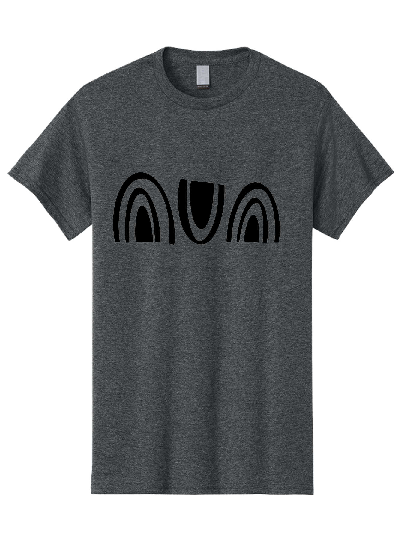 Nun Men'S Graphic Tee, 100% Cotton, Comfortable Casual Summer Wear, Machine Washable, Ava Logo, Minimalist Design, Black And Green Color Scheme, Simple Typography, Abstract Shapes, Modern Aesthetic, Graphical Elements -  Aaa471