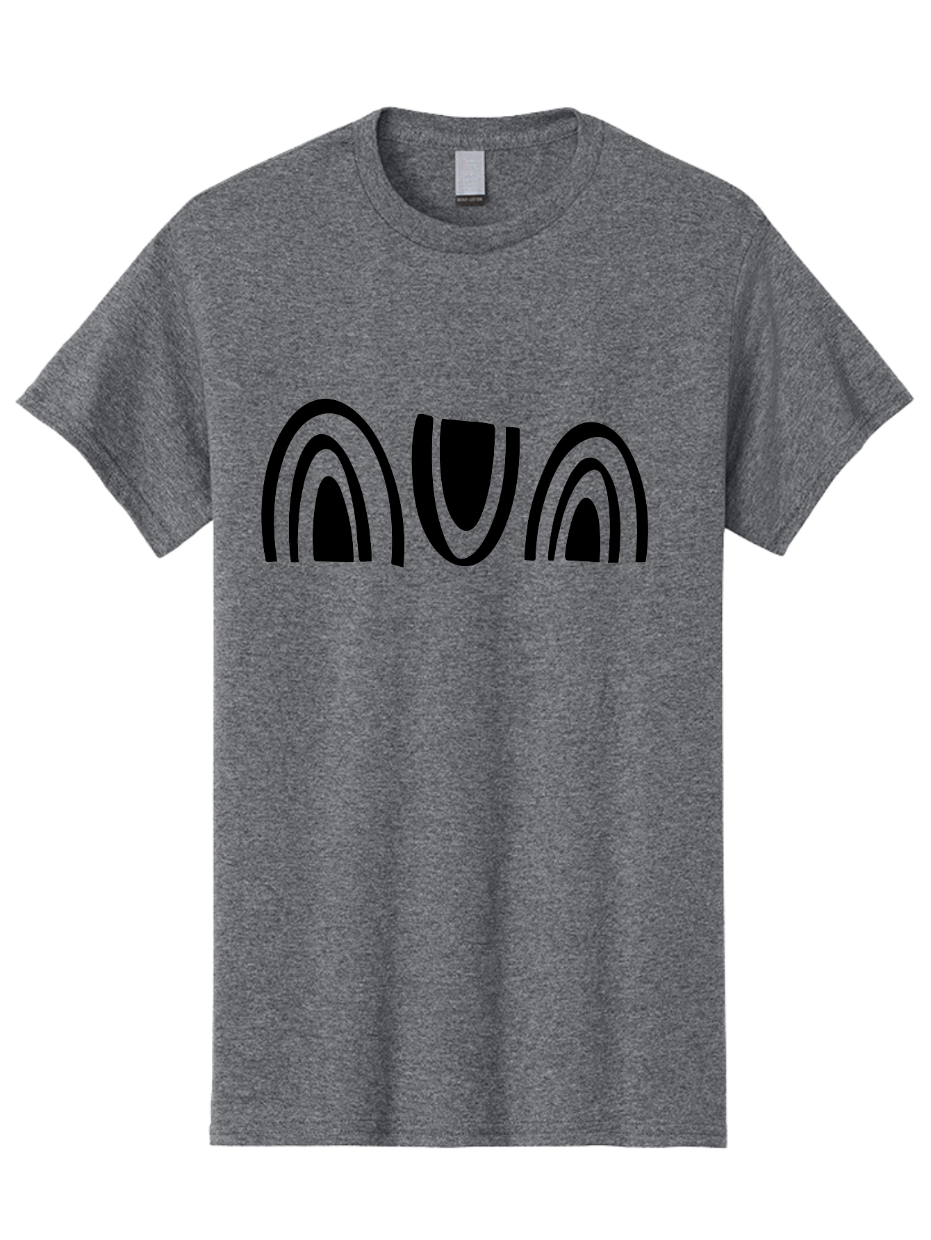 Nun Men'S Graphic Tee, 100% Cotton, Comfortable Casual Summer Wear, Machine Washable, Ava Logo, Minimalist Design, Black And Green Color Scheme, Simple Typography, Abstract Shapes, Modern Aesthetic, Graphical Elements -  Aaa471