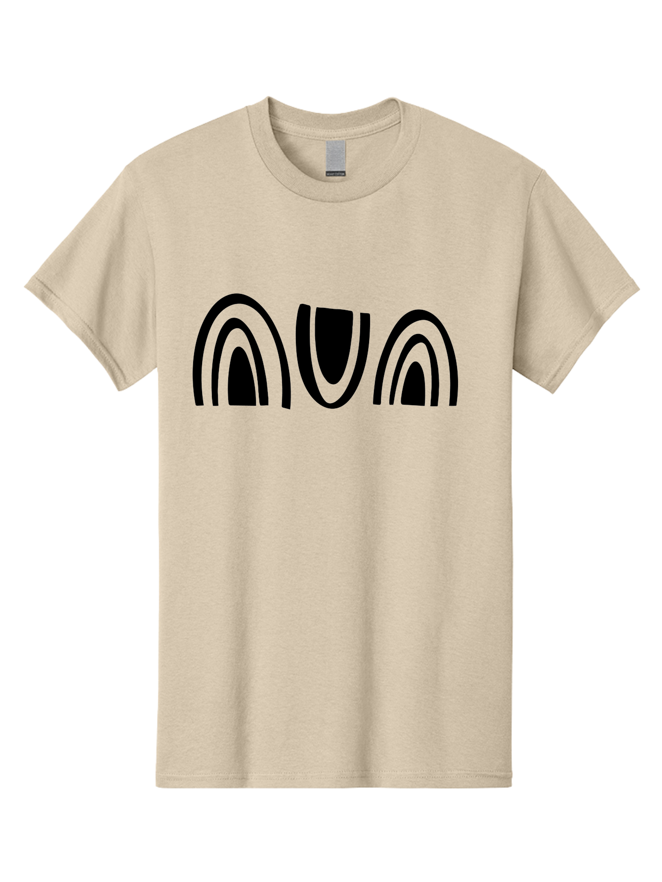 Nun Men'S Graphic Tee, 100% Cotton, Comfortable Casual Summer Wear, Machine Washable, Ava Logo, Minimalist Design, Black And Green Color Scheme, Simple Typography, Abstract Shapes, Modern Aesthetic, Graphical Elements -  Aaa471