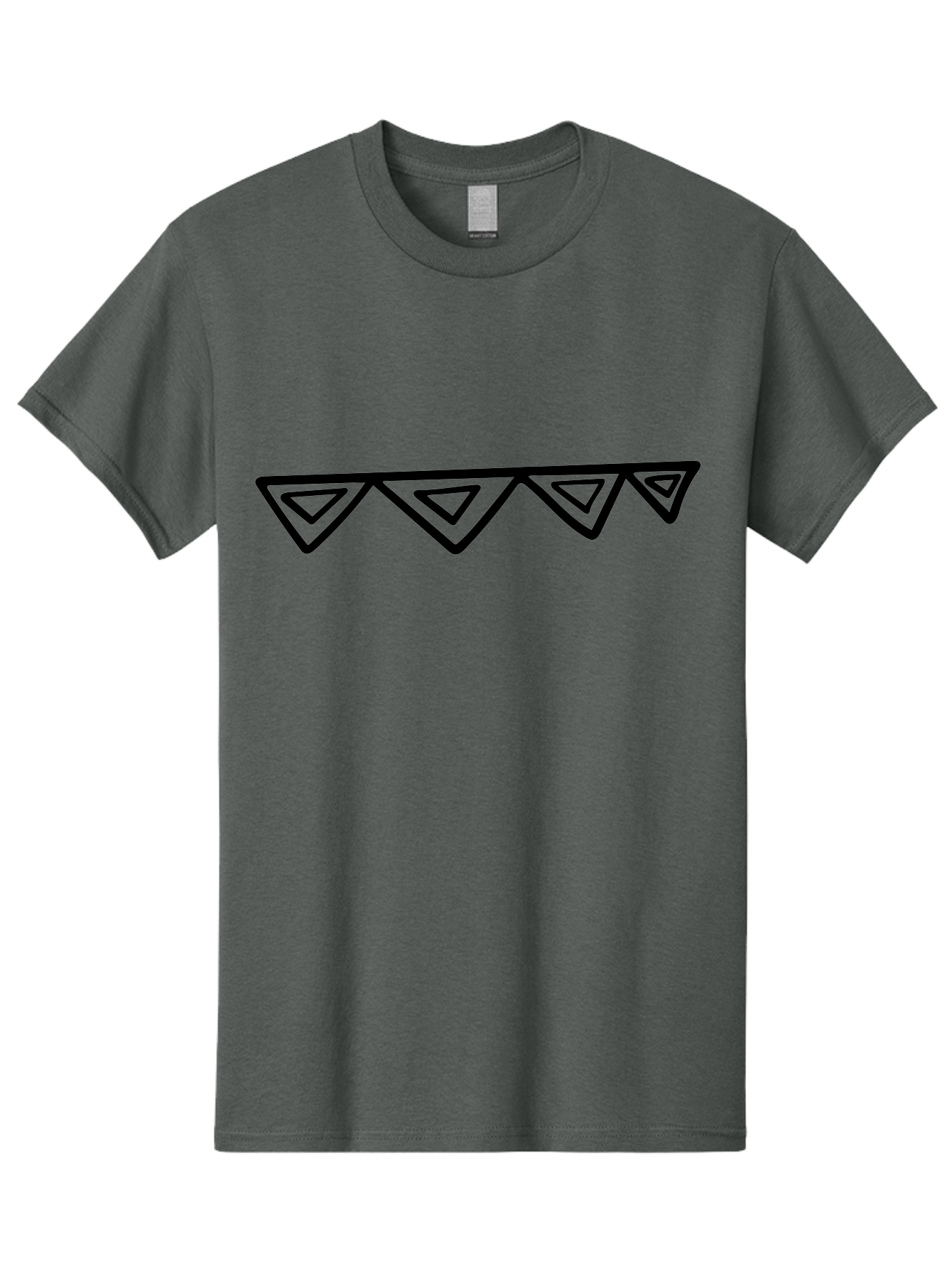 Party-Bunting Men'S Graphic Tee, 100% Cotton, Comfortable Casual Summer Wear, Machine Washable, Party Decorations, Festive Bunting, Celebration Decor, Geometric Shapes, Triangular Flags, Simple Design, Hand-Drawn, Minimalist Style -  Aaa475
