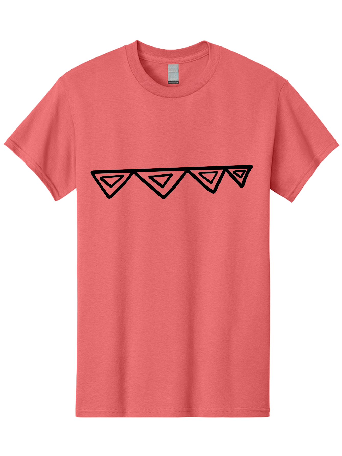 Party-Bunting Men'S Graphic Tee, 100% Cotton, Comfortable Casual Summer Wear, Machine Washable, Party Decorations, Festive Bunting, Celebration Decor, Geometric Shapes, Triangular Flags, Simple Design, Hand-Drawn, Minimalist Style -  Aaa475