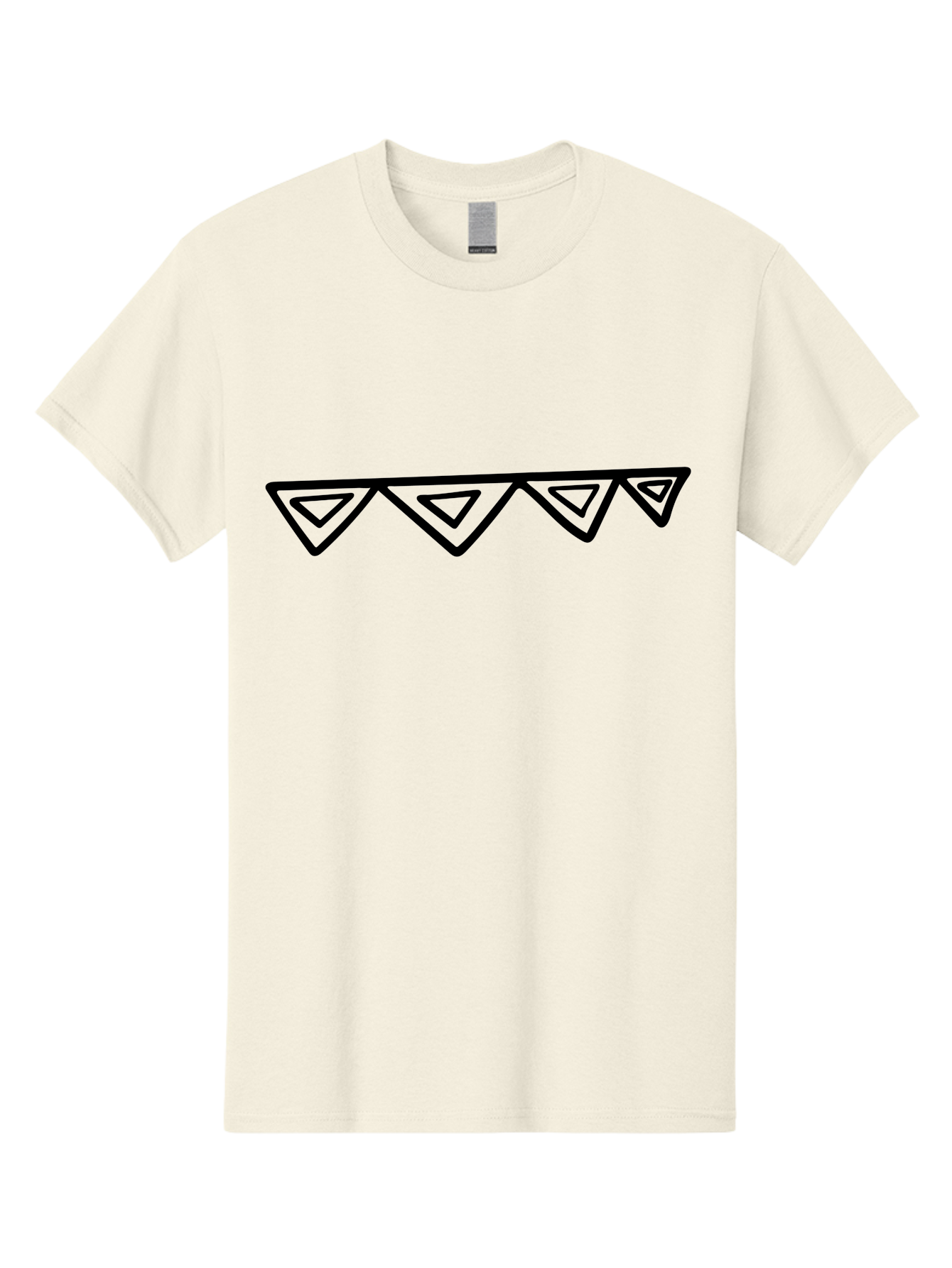 Party-Bunting Men'S Graphic Tee, 100% Cotton, Comfortable Casual Summer Wear, Machine Washable, Party Decorations, Festive Bunting, Celebration Decor, Geometric Shapes, Triangular Flags, Simple Design, Hand-Drawn, Minimalist Style -  Aaa475