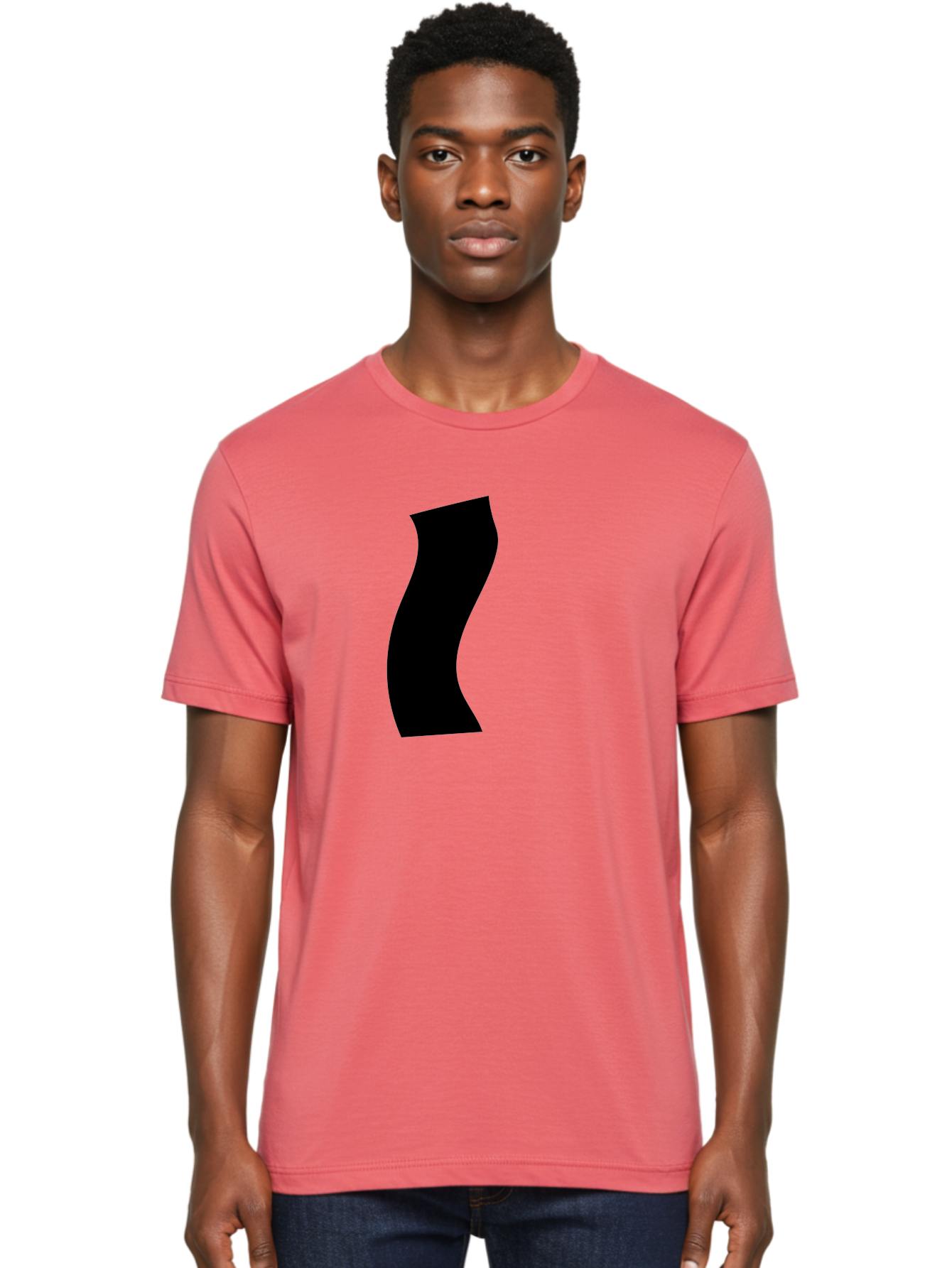 S Men'S Graphic Tee, 100% Cotton, Comfortable Casual Summer Wear, Machine Washable, Stylized Letter, Abstract Design, Minimalist Art, Bold Font, Modern Graphic, Sleek Typography, Simple Shape -  Aaa480