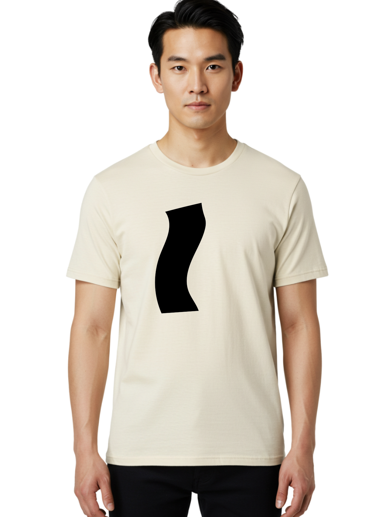 S Men'S Graphic Tee, 100% Cotton, Comfortable Casual Summer Wear, Machine Washable, Stylized Letter, Abstract Design, Minimalist Art, Bold Font, Modern Graphic, Sleek Typography, Simple Shape -  Aaa480