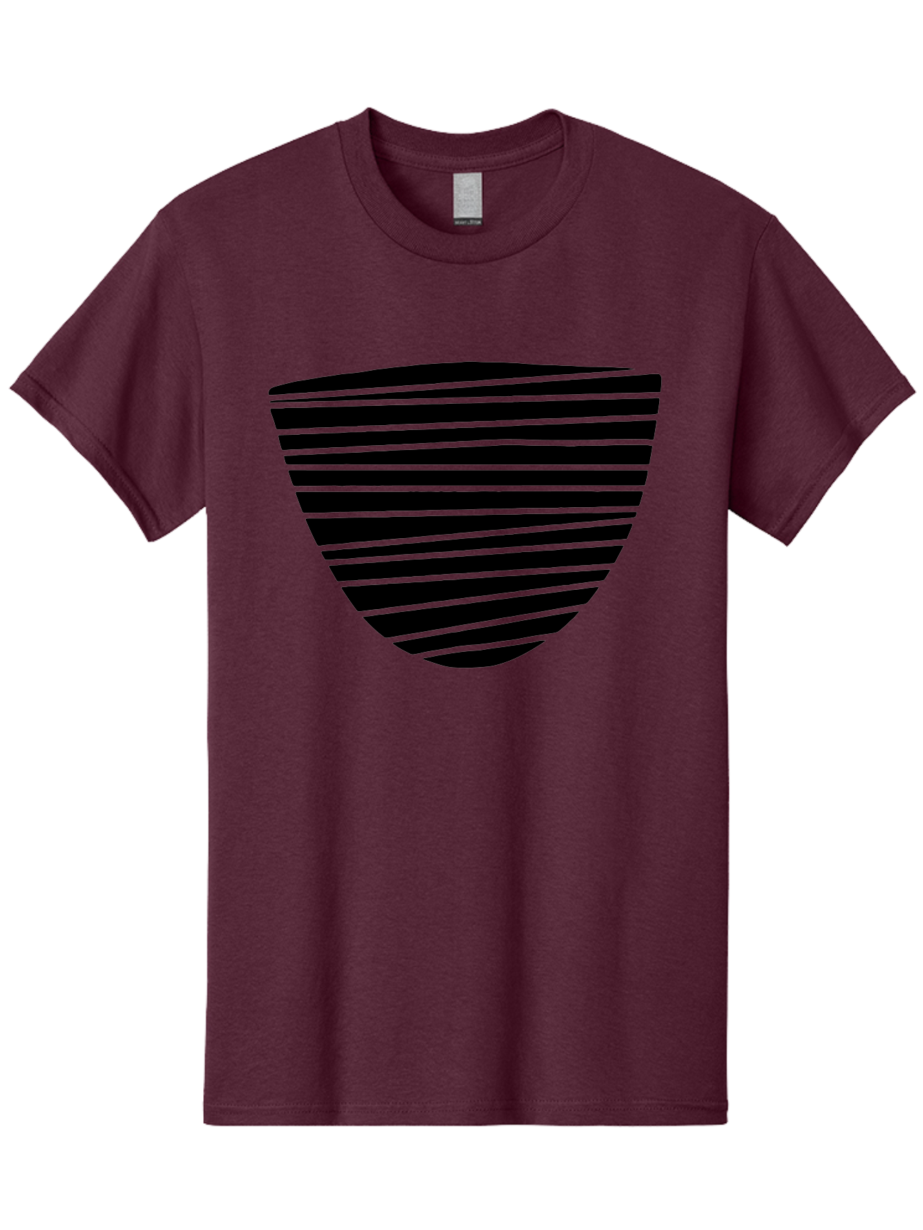 Shield-Icon Men'S Graphic Tee, 100% Cotton, Comfortable Casual Summer Wear, Machine Washable, Shield Icon, Black And Green Stripes, Modern Design, Graphic Element, Security Symbol, Protection Logo, Striped Pattern, Simple Shape -  Aaa485