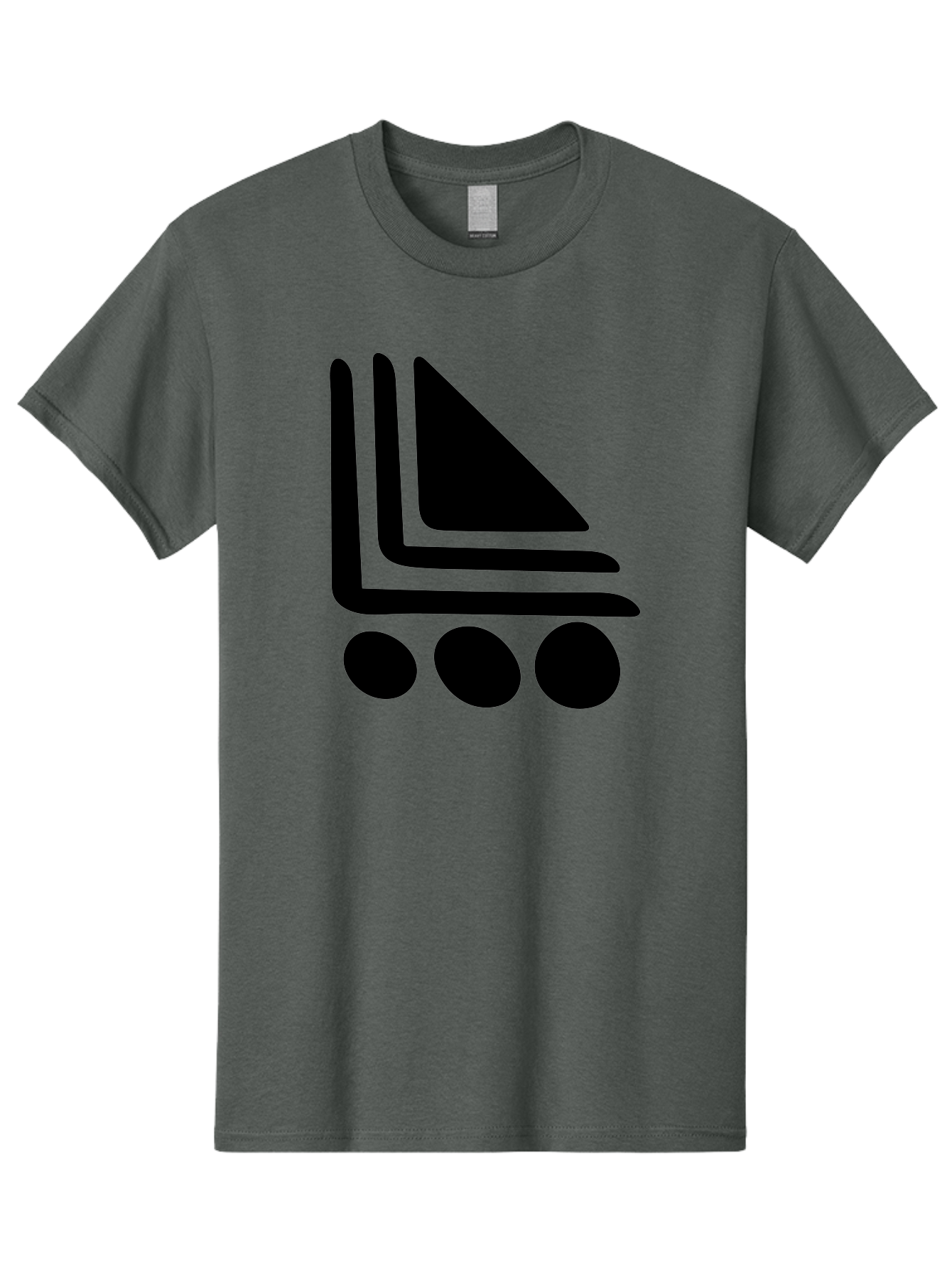 Shopping-Cart Men'S Graphic Tee, 100% Cotton, Comfortable Casual Summer Wear, Machine Washable, Shopping Cart Icon, E-Commerce Symbol, Online Shopping, Digital Marketplace, Minimalist Design, Bold Graphics, Black Silhouette -  Aaa487