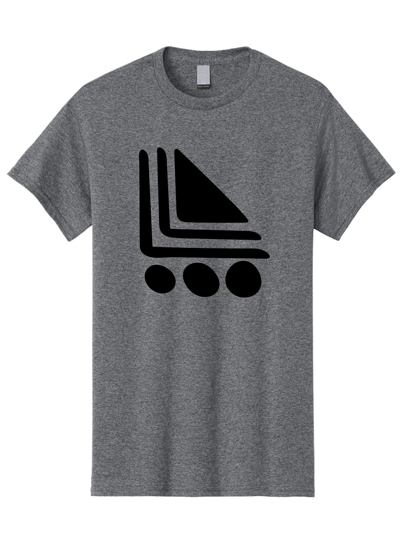 Shopping-Cart Men'S Graphic Tee, 100% Cotton, Comfortable Casual Summer Wear, Machine Washable, Shopping Cart Icon, E-Commerce Symbol, Online Shopping, Digital Marketplace, Minimalist Design, Bold Graphics, Black Silhouette -  Aaa487