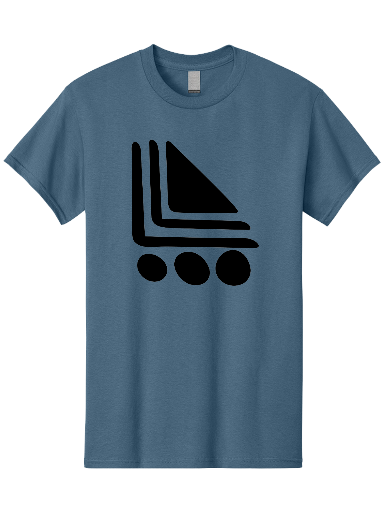 Shopping-Cart Men'S Graphic Tee, 100% Cotton, Comfortable Casual Summer Wear, Machine Washable, Shopping Cart Icon, E-Commerce Symbol, Online Shopping, Digital Marketplace, Minimalist Design, Bold Graphics, Black Silhouette -  Aaa487