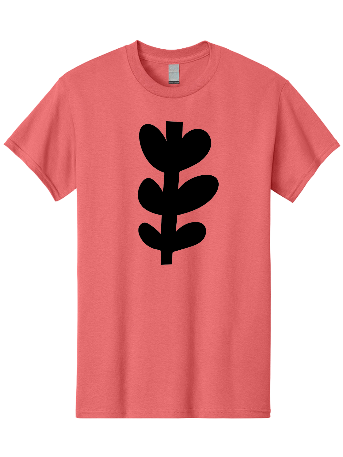Silhouette-Of-Wheat-Or-Barley Men'S Graphic Tee, 100% Cotton, Comfortable Casual Summer Wear, Machine Washable, Black Plant Silhouette, Simple Design, Minimalist Art, Nature-Inspired Graphic, Leafy Stem, Botanical Icon, Modern Illustration -  Aaa488