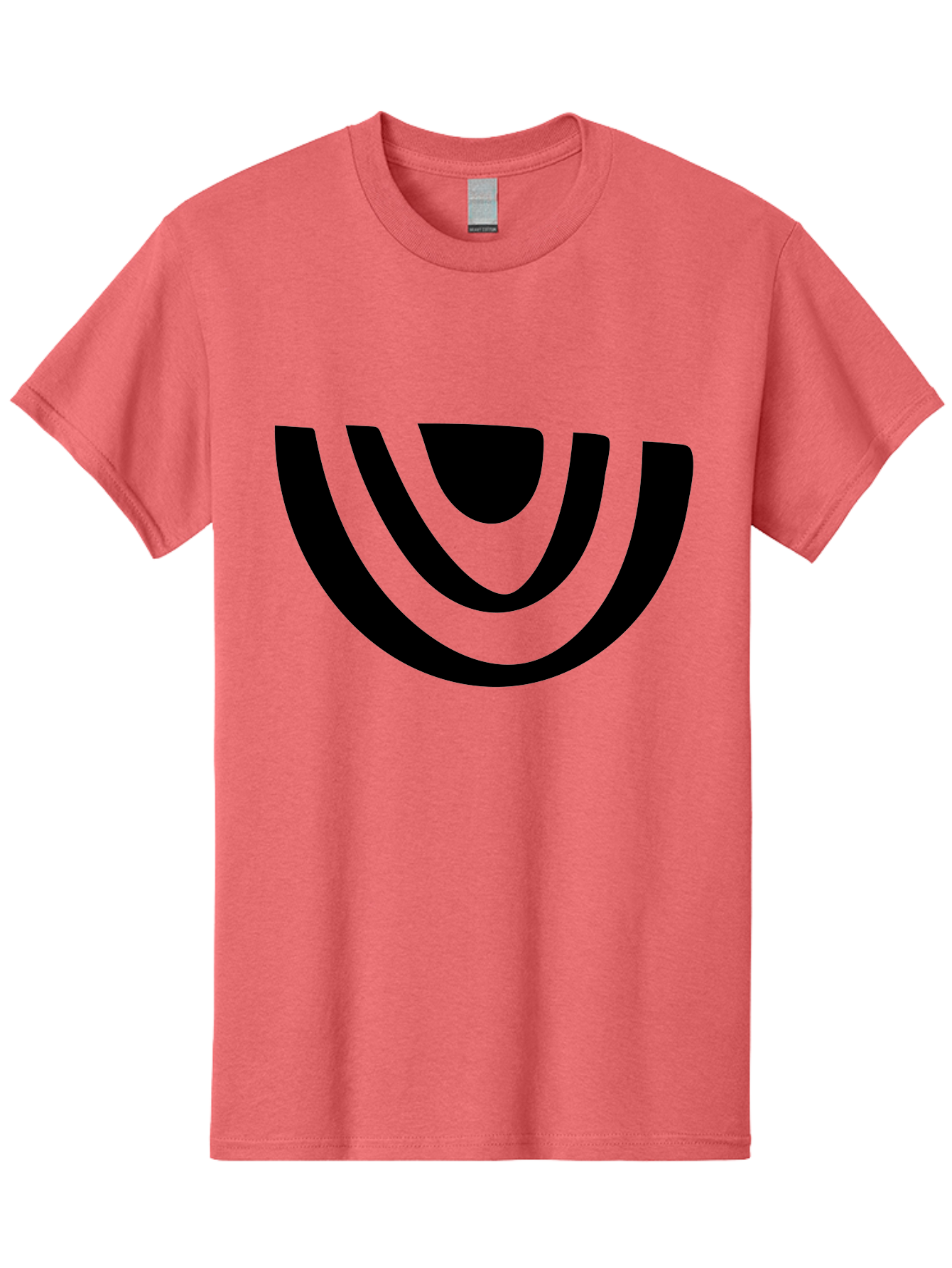 Smile Men'S Graphic Tee, 100% Cotton, Comfortable Casual Summer Wear, Machine Washable, Modern Logo, Abstract Symbol, Curved Lines, Futuristic Design, Sleek And Minimalist, Black And Green Color Scheme, Dynamic Graphic -  Aaa489