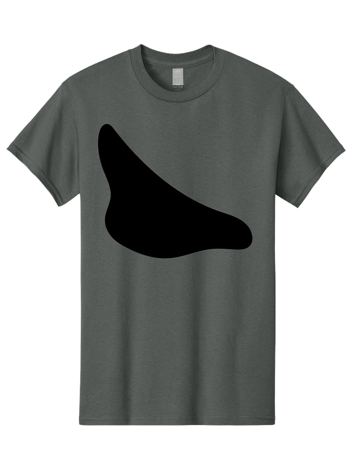 Stylized-Foot Men'S Graphic Tee, 100% Cotton, Comfortable Casual Summer Wear, Machine Washable, Shoe Sole, Footwear Design, Minimalist Shape, Black Silhouette, Simple Graphic, Modern Style -  Aaa494