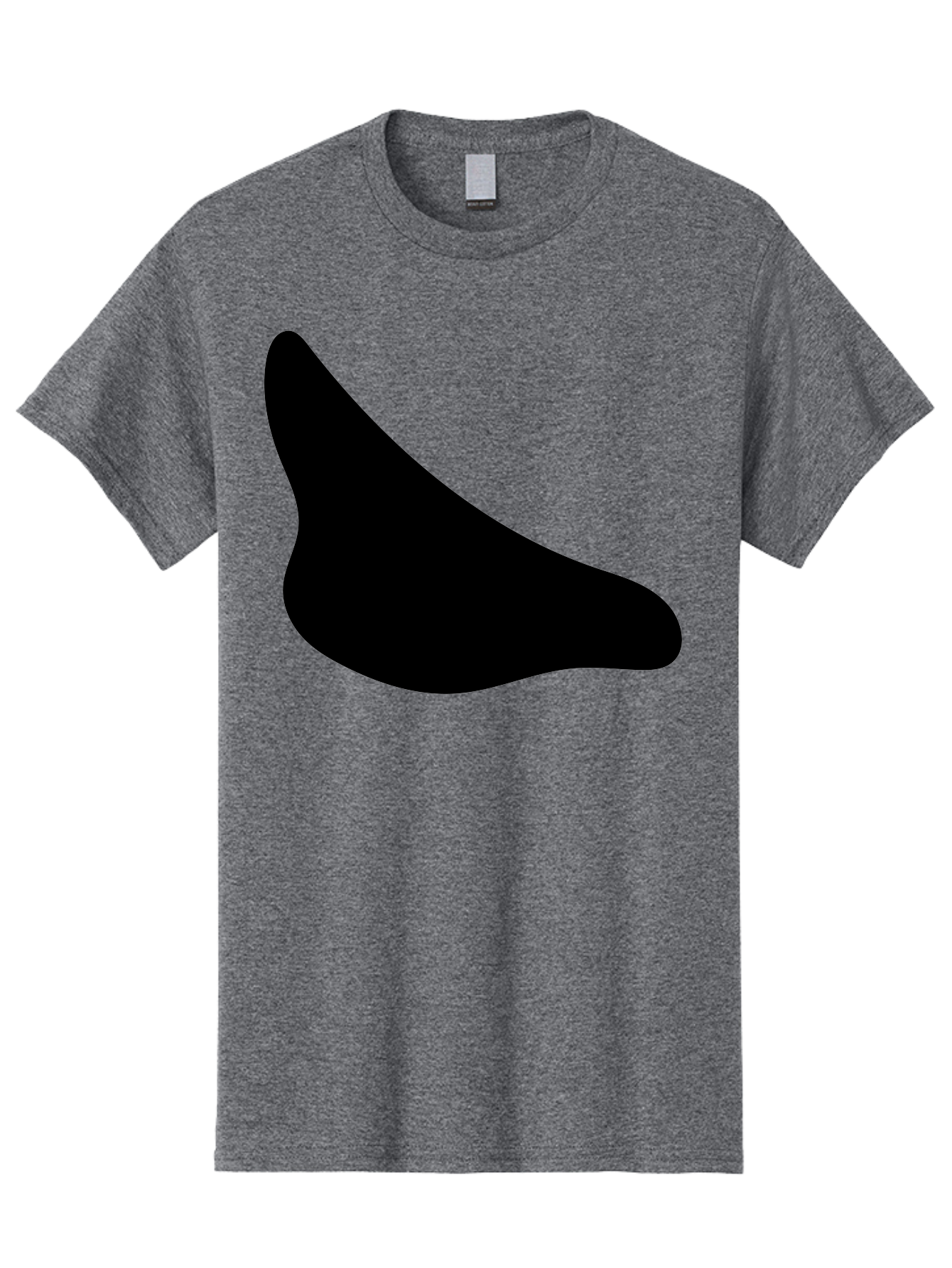 Stylized-Foot Men'S Graphic Tee, 100% Cotton, Comfortable Casual Summer Wear, Machine Washable, Shoe Sole, Footwear Design, Minimalist Shape, Black Silhouette, Simple Graphic, Modern Style -  Aaa494