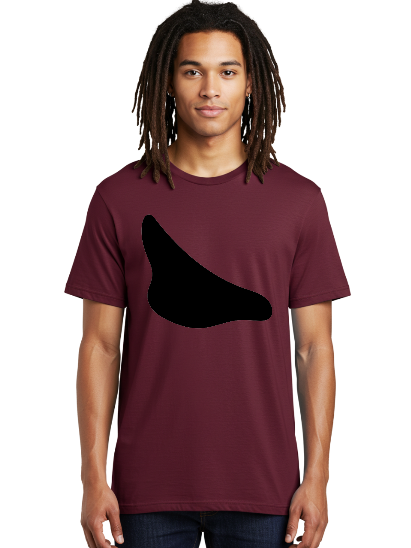 Stylized-Foot Men'S Graphic Tee, 100% Cotton, Comfortable Casual Summer Wear, Machine Washable, Shoe Sole, Footwear Design, Minimalist Shape, Black Silhouette, Simple Graphic, Modern Style -  Aaa494