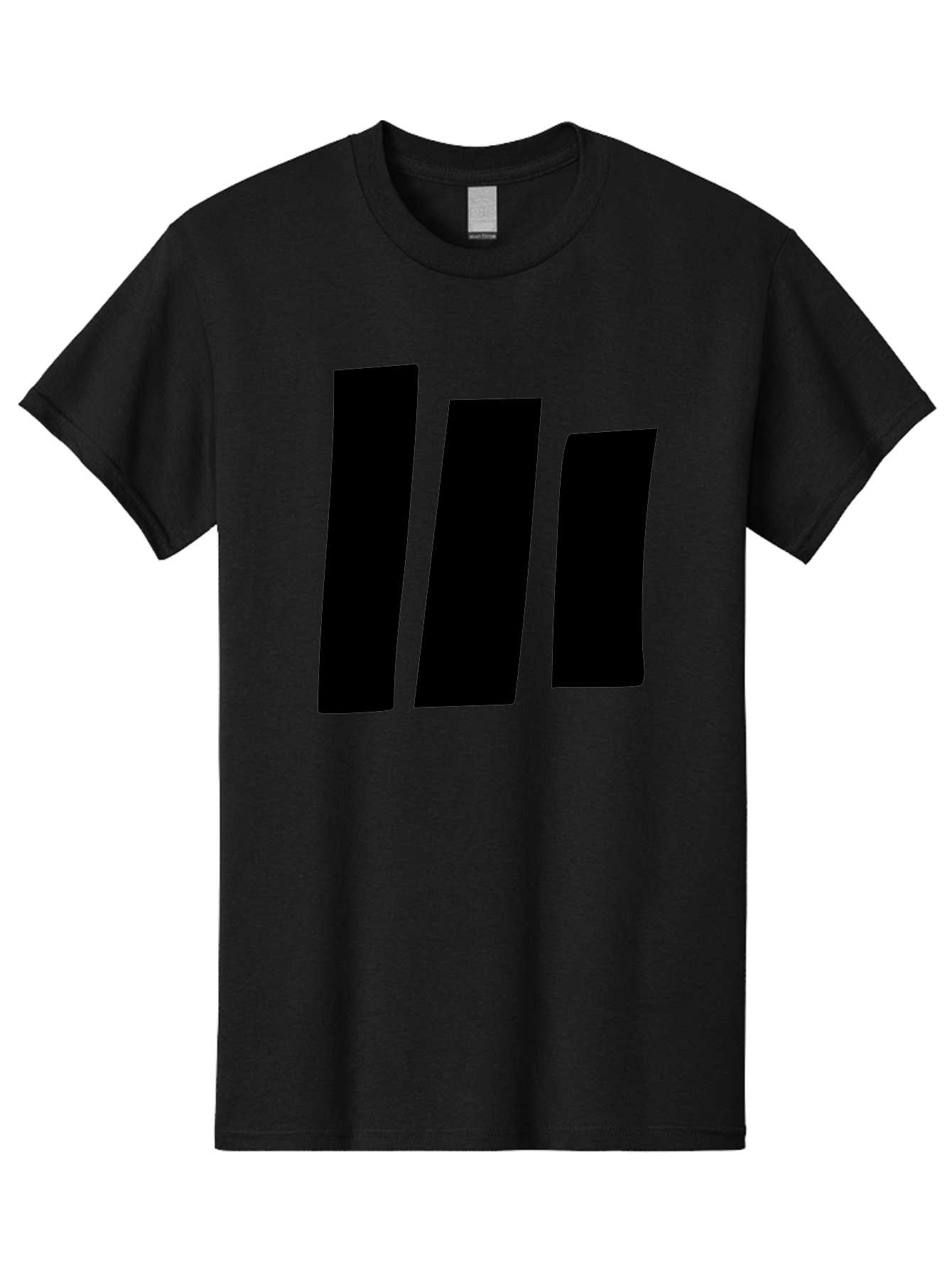 Three-Black-Bars Men'S Graphic Tee, 100% Cotton, Comfortable Casual Summer Wear, Machine Washable, Equalizer Bars, Music Visualization, Audio Levels, Sound Waves, Music Technology, Beat Detection, Frequency Analysis -  Aaa496