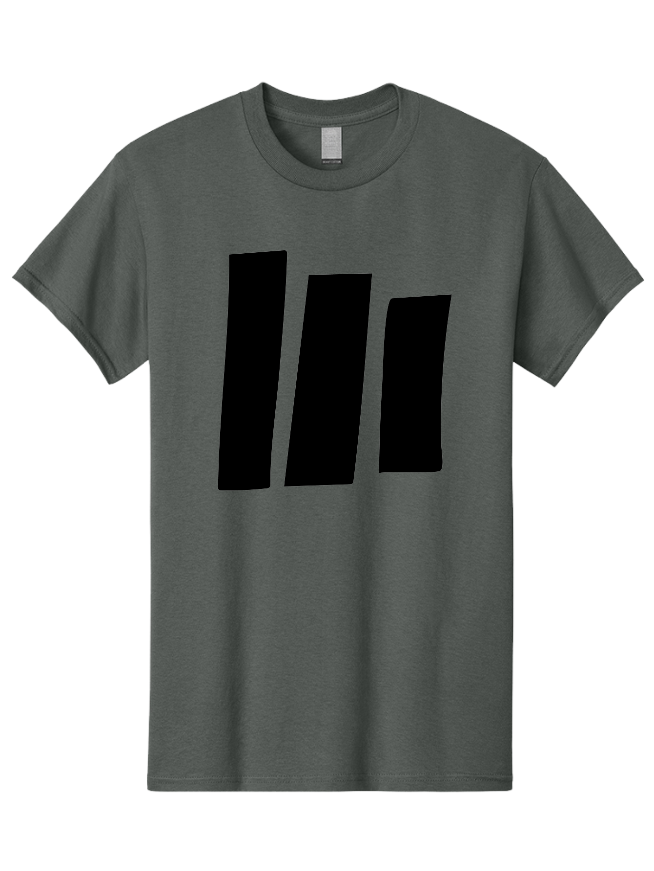 Three-Black-Bars Men'S Graphic Tee, 100% Cotton, Comfortable Casual Summer Wear, Machine Washable, Equalizer Bars, Music Visualization, Audio Levels, Sound Waves, Music Technology, Beat Detection, Frequency Analysis -  Aaa496