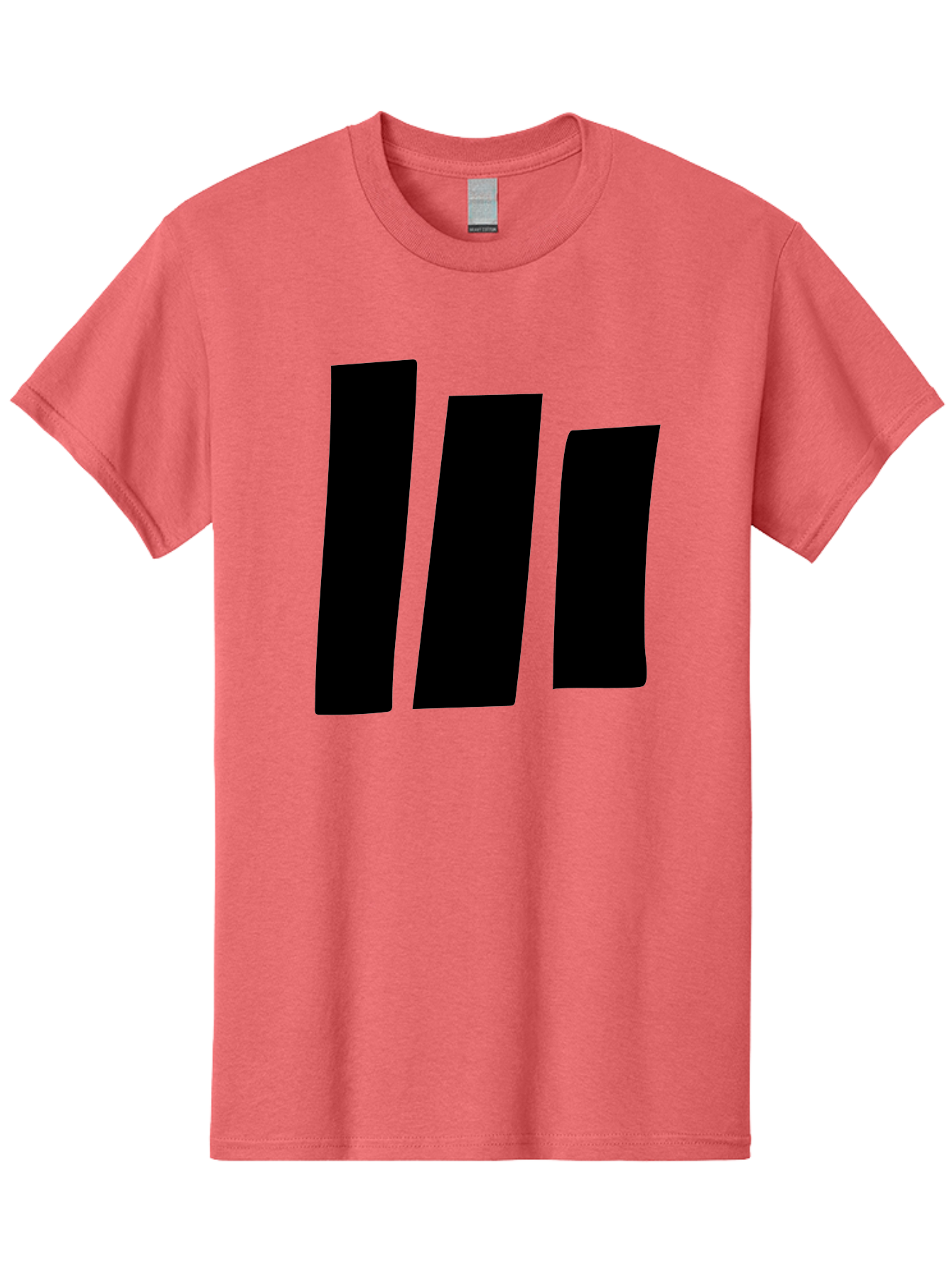 Three-Black-Bars Men'S Graphic Tee, 100% Cotton, Comfortable Casual Summer Wear, Machine Washable, Equalizer Bars, Music Visualization, Audio Levels, Sound Waves, Music Technology, Beat Detection, Frequency Analysis -  Aaa496