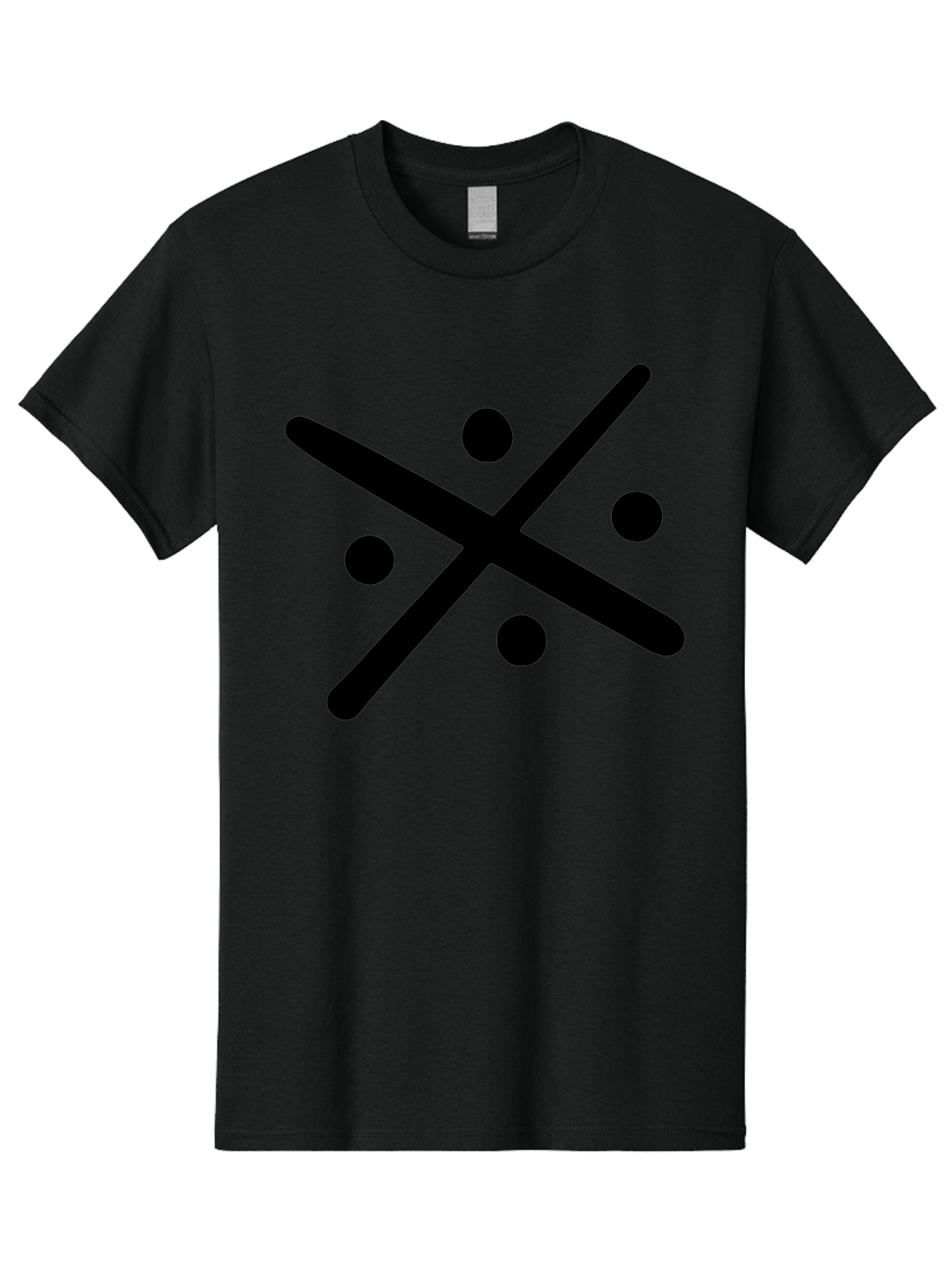 Tic-Tac-Toe Men'S Graphic Tee, 100% Cotton, Comfortable Casual Summer Wear, Machine Washable, Tic Tac Toe Game, Strategy Game, Two-Player Game, Simple Graphics, Minimalistic Design, Black And Green Colors, Game Board, Fun Gameplay, -  Aaa501
