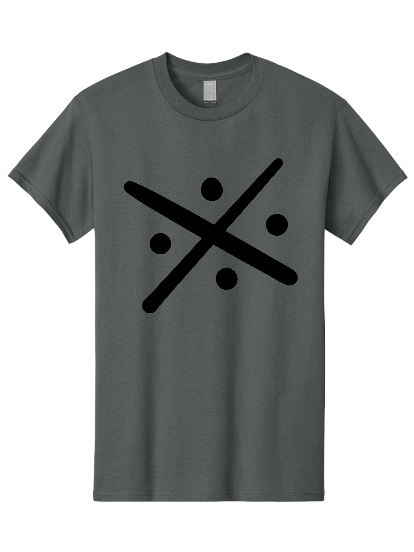 Tic-Tac-Toe Men'S Graphic Tee, 100% Cotton, Comfortable Casual Summer Wear, Machine Washable, Tic Tac Toe Game, Strategy Game, Two-Player Game, Simple Graphics, Minimalistic Design, Black And Green Colors, Game Board, Fun Gameplay, -  Aaa501