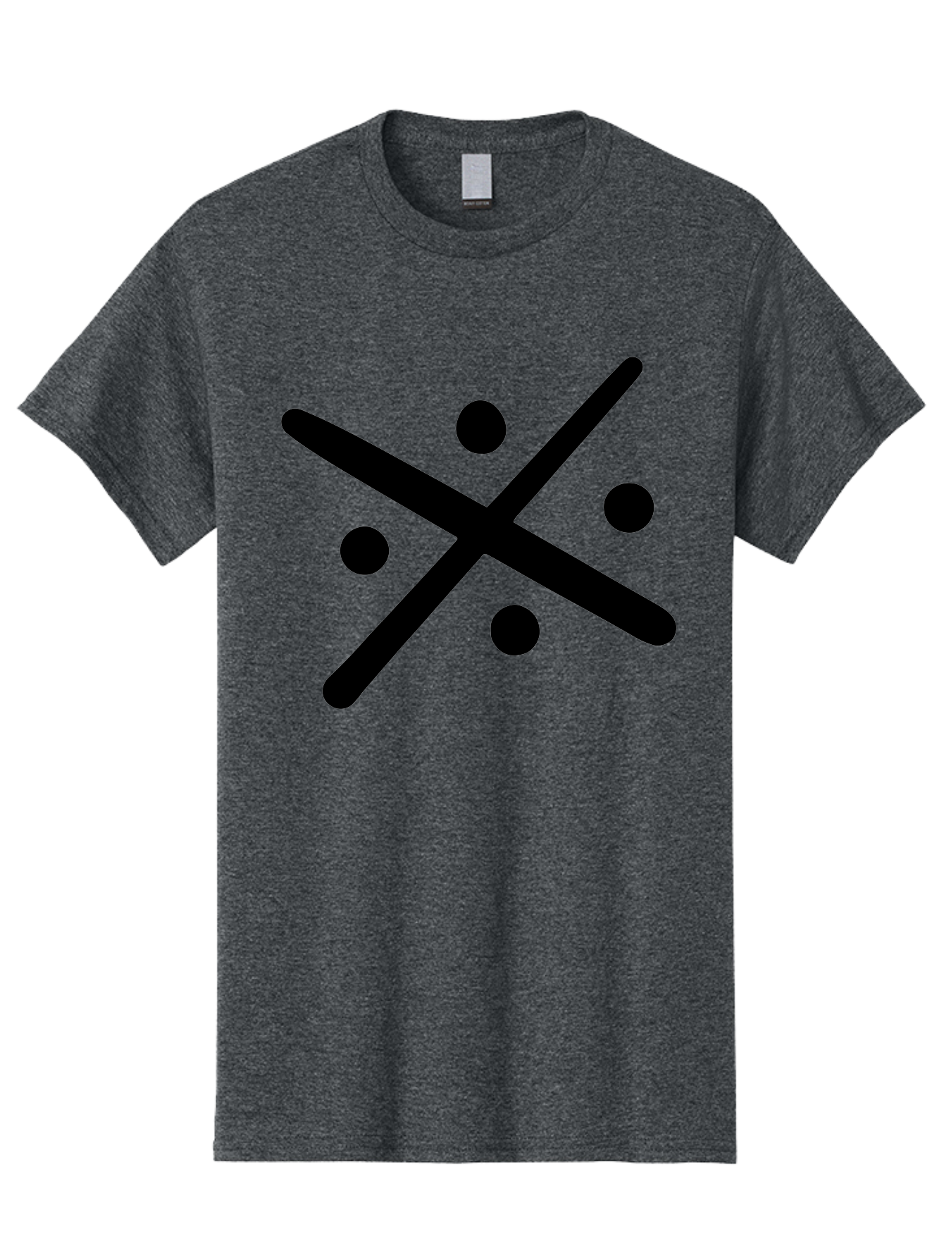 Tic-Tac-Toe Men'S Graphic Tee, 100% Cotton, Comfortable Casual Summer Wear, Machine Washable, Tic Tac Toe Game, Strategy Game, Two-Player Game, Simple Graphics, Minimalistic Design, Black And Green Colors, Game Board, Fun Gameplay, -  Aaa501