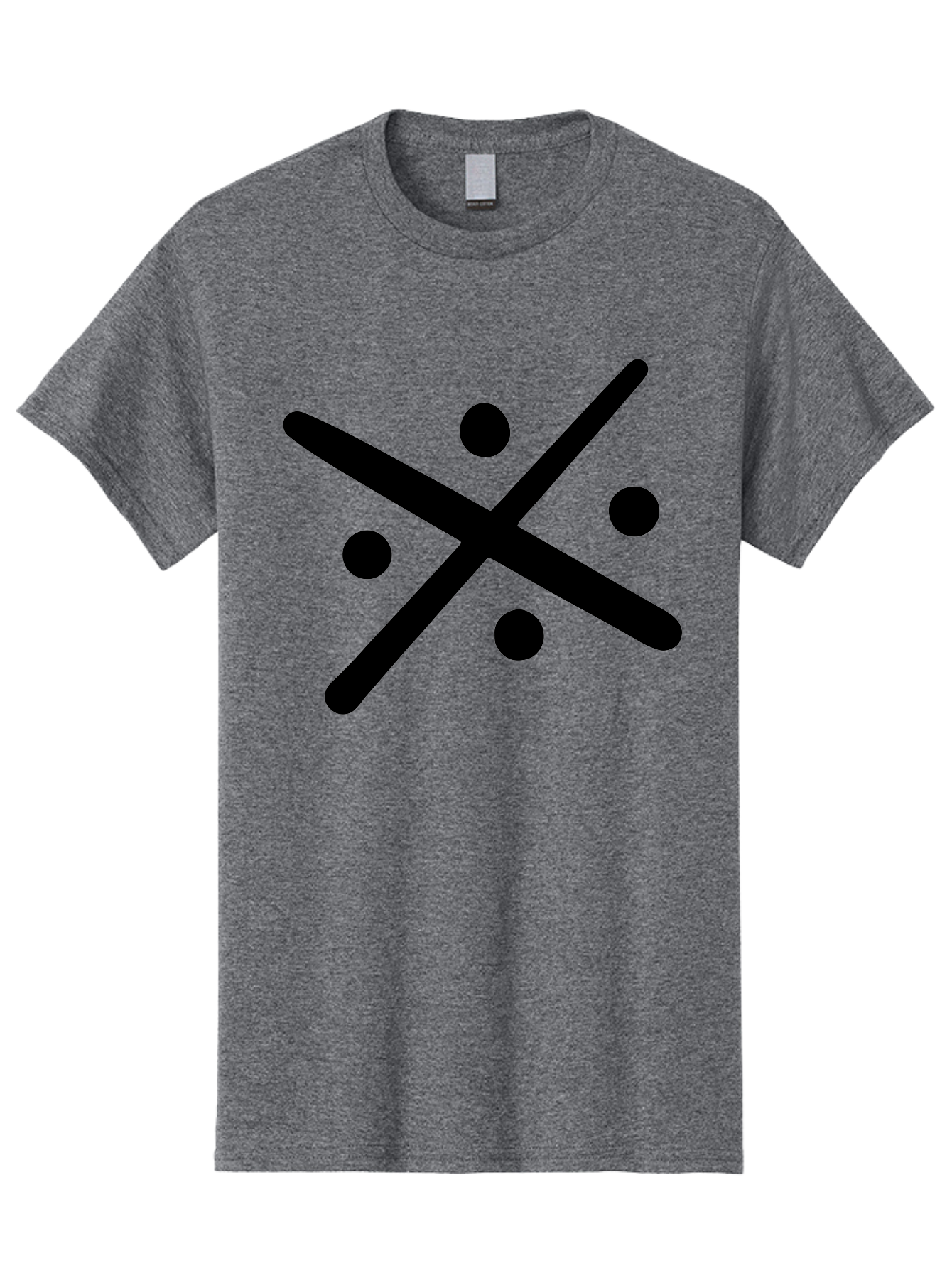 Tic-Tac-Toe Men'S Graphic Tee, 100% Cotton, Comfortable Casual Summer Wear, Machine Washable, Tic Tac Toe Game, Strategy Game, Two-Player Game, Simple Graphics, Minimalistic Design, Black And Green Colors, Game Board, Fun Gameplay, -  Aaa501