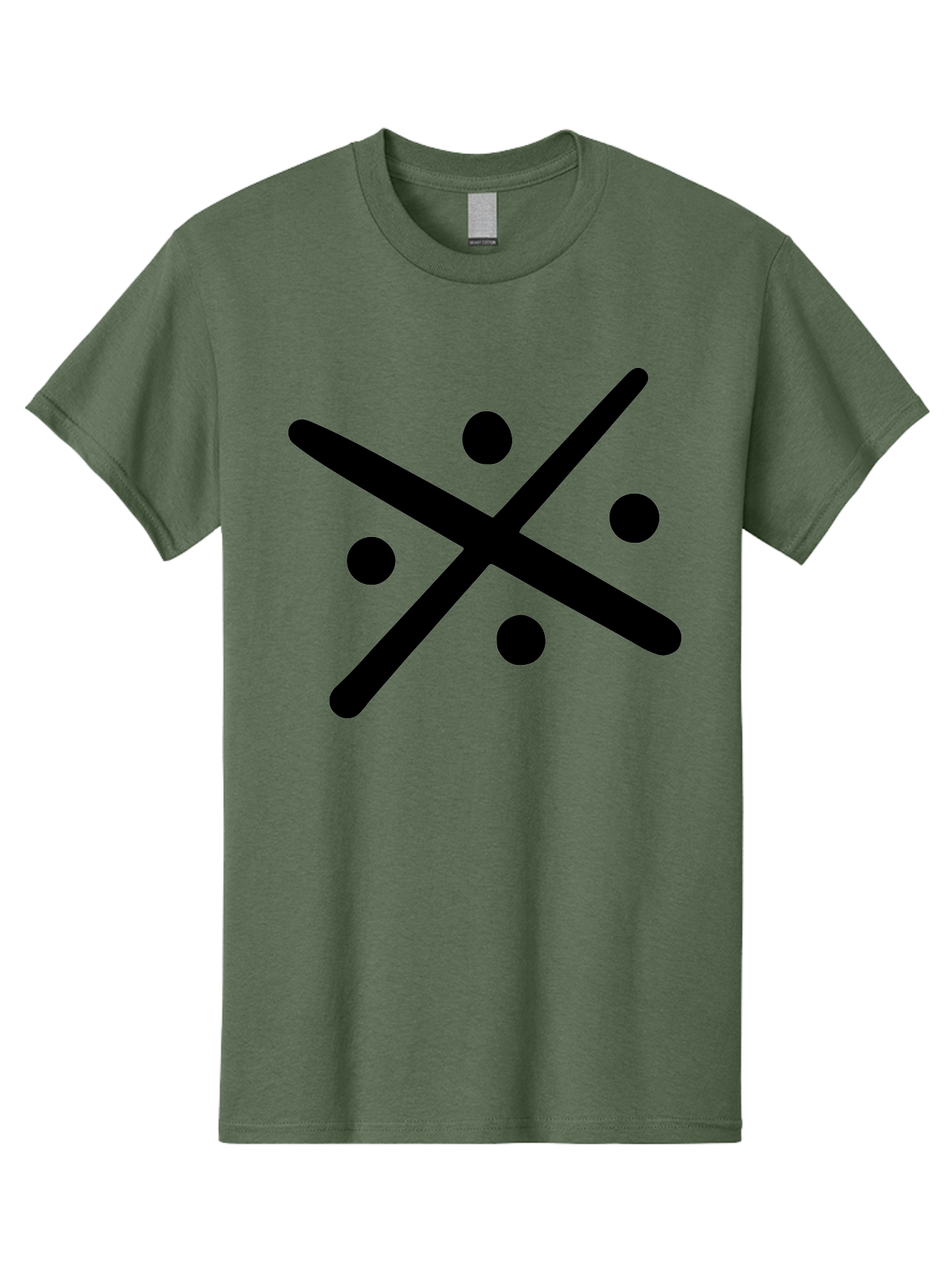 Tic-Tac-Toe Men'S Graphic Tee, 100% Cotton, Comfortable Casual Summer Wear, Machine Washable, Tic Tac Toe Game, Strategy Game, Two-Player Game, Simple Graphics, Minimalistic Design, Black And Green Colors, Game Board, Fun Gameplay, -  Aaa501