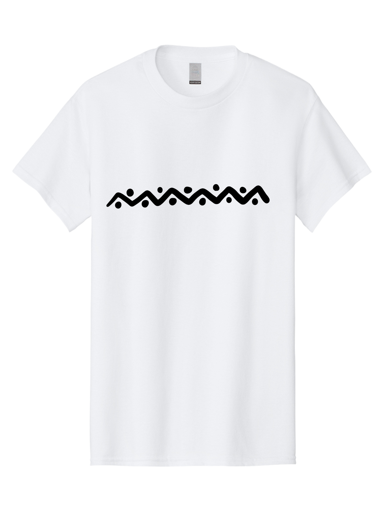 Wavy-Line-Design Men'S Graphic Tee, 100% Cotton, Comfortable Casual Summer Wear, Machine Washable, Wavy Line Pattern, Graphic Design Element, Abstract Art, Minimalist Design, Simple Shapes, Dots And Lines, Modern Art, Wiggly Line -  Aaa506