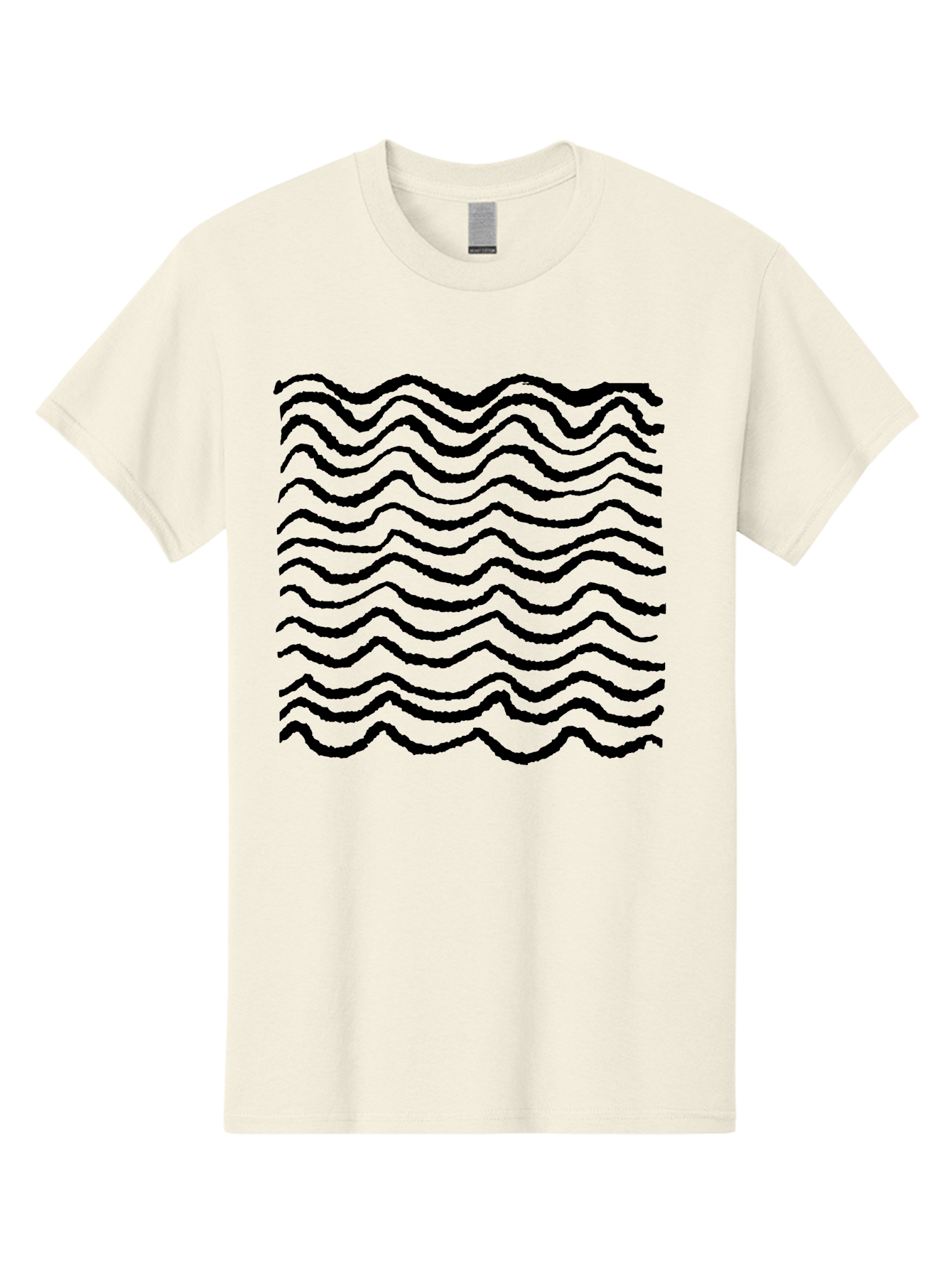 Wavy-Lines-Pattern Men'S Graphic Tee, 100% Cotton, Comfortable Casual Summer Wear, Machine Washable, Wavy Lines, Black Lines, Fluid Patterns, Abstract Design, Wavy Shapes, Modern Art, Graphic Elements, Dynamic Curves -  Aaa508