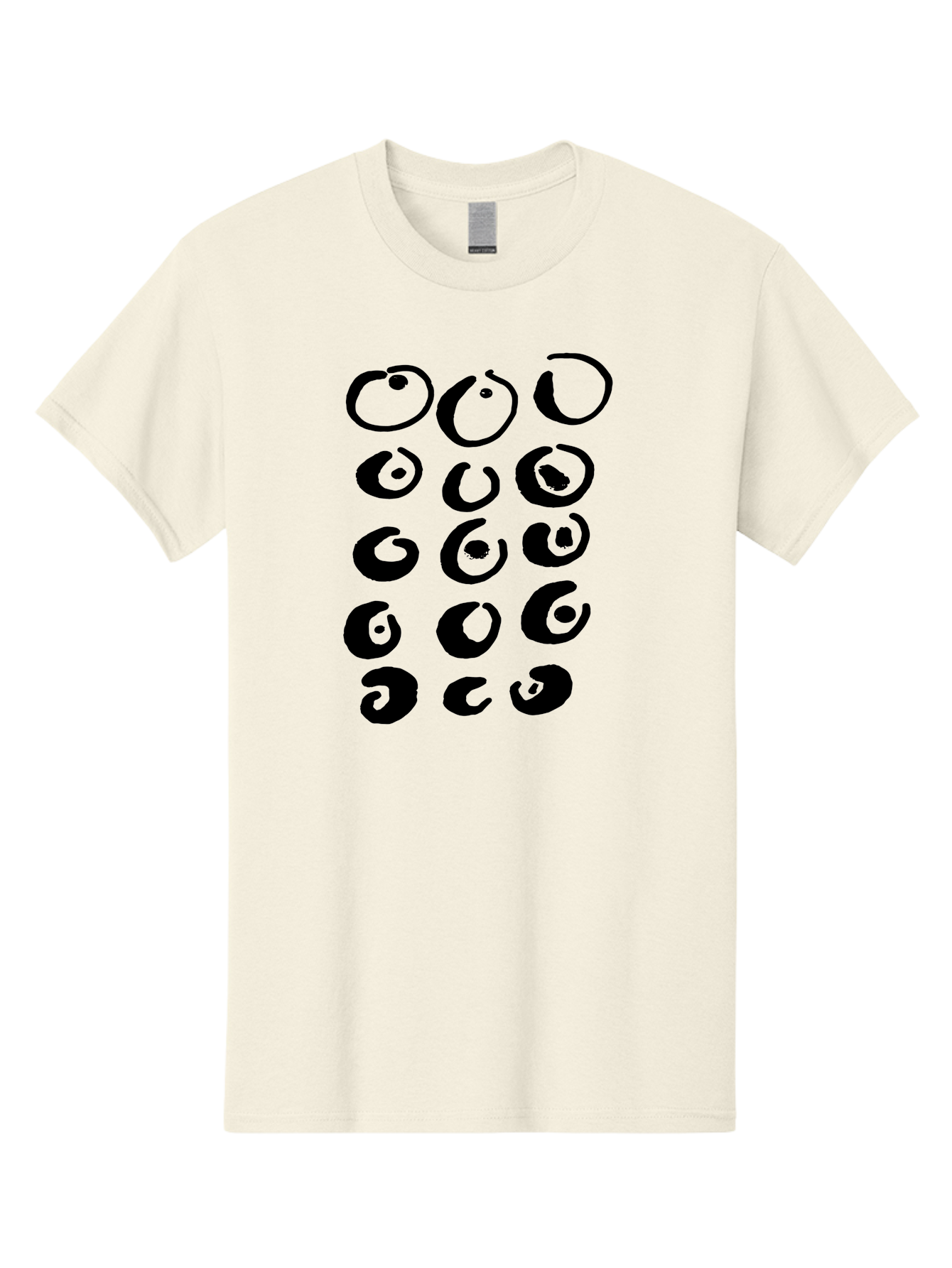 Yin-Yang-Symbols Men'S Graphic Tee, 100% Cotton, Comfortable Casual Summer Wear, Machine Washable, Black Comma Symbols, Punctuation Marks, Typography, Unique Designs, Creative Elements, Abstract Shapes, Visual Interest, -  Aaa510