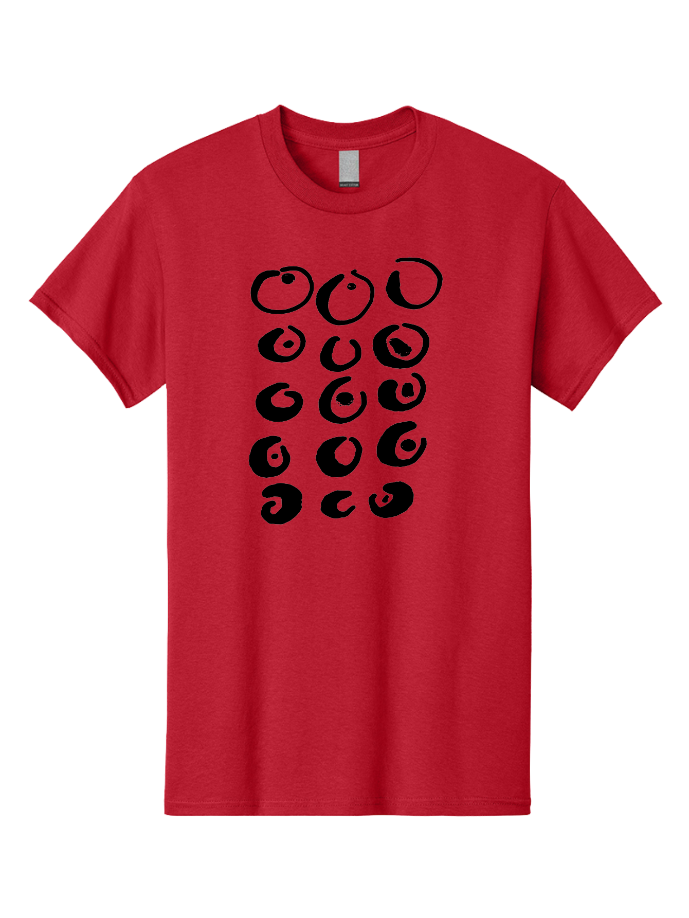Yin-Yang-Symbols Men'S Graphic Tee, 100% Cotton, Comfortable Casual Summer Wear, Machine Washable, Black Comma Symbols, Punctuation Marks, Typography, Unique Designs, Creative Elements, Abstract Shapes, Visual Interest, -  Aaa510